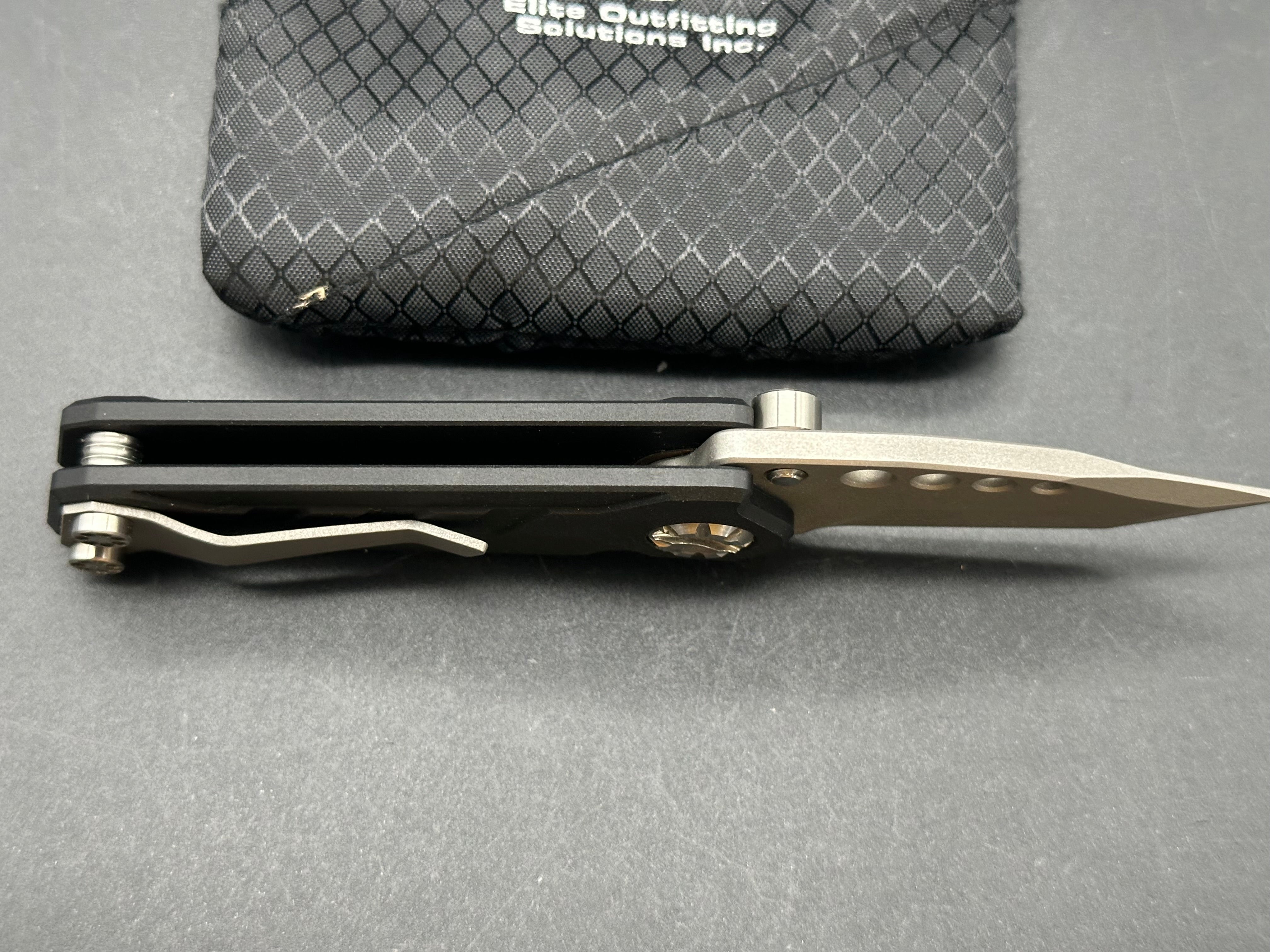 E0S Prawn Tanto Friction Folder Knife - Premium EDC Pocket Knife for Camping, Hiking & Outdoor Adventures