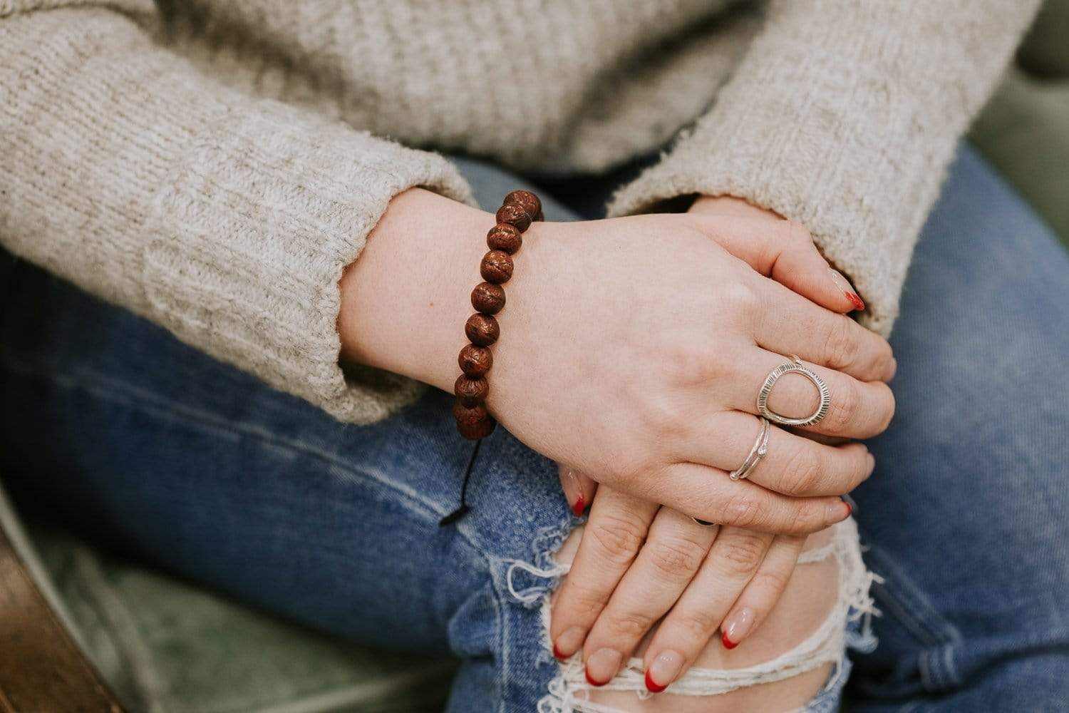 Handmade Antique Bodhi Seed Compassion Mala Bracelet - Buddhist Prayer Beads for Meditation, Yoga & Spiritual Healing