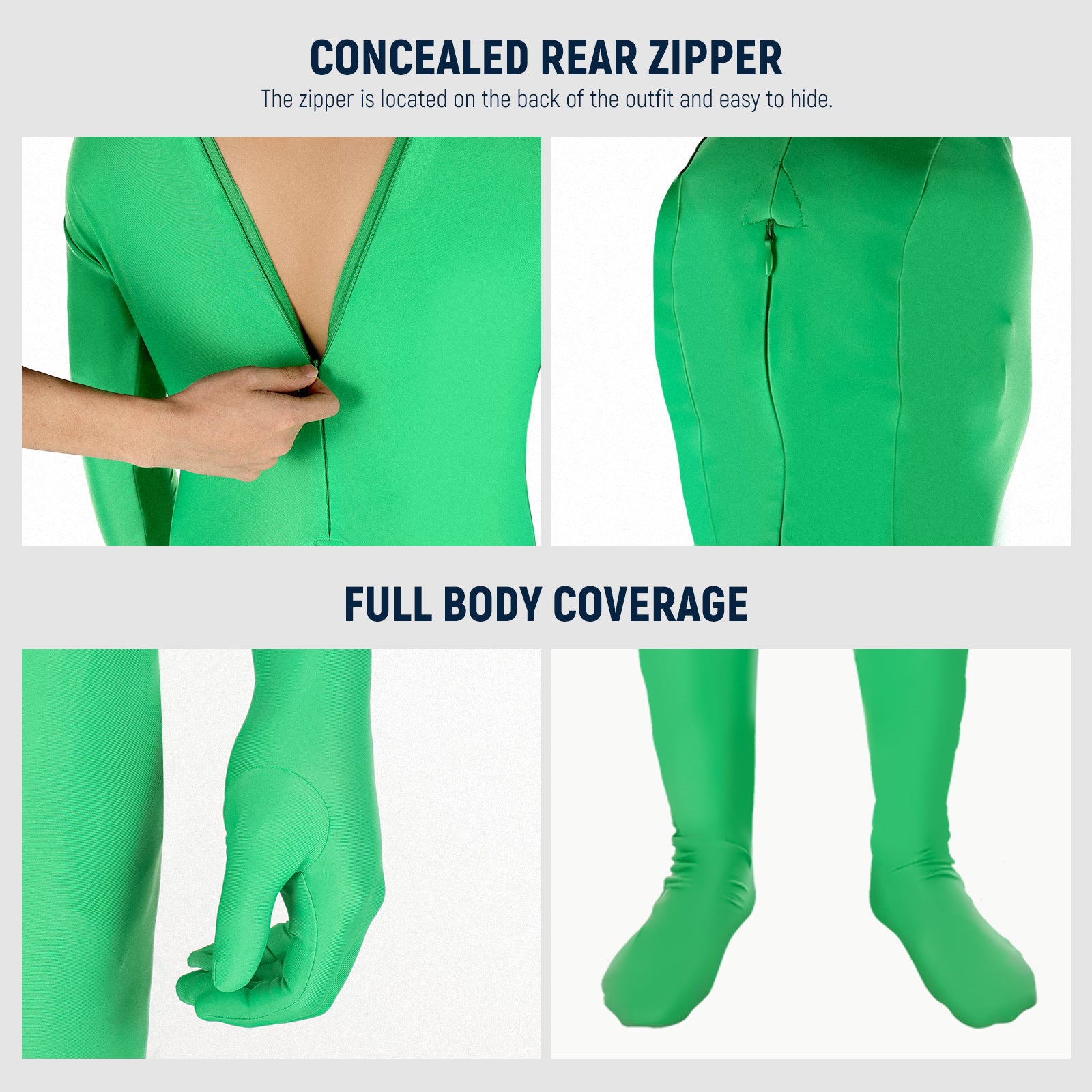 Professional NEEWER BD003 Green Screen Bodysuit for Photography & Video - Chroma Key Suit for Virtual Backgrounds, Live Streaming, and Content Creation