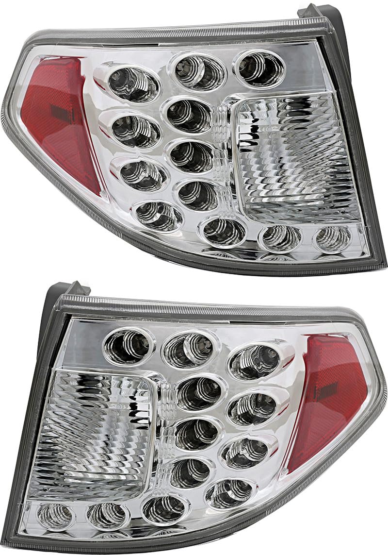 Subaru Impreza Tail Lights Lamps Set 2008-2011 - Driver & Passenger Side Replacement - Perfect for Night Driving & Enhanced Safety