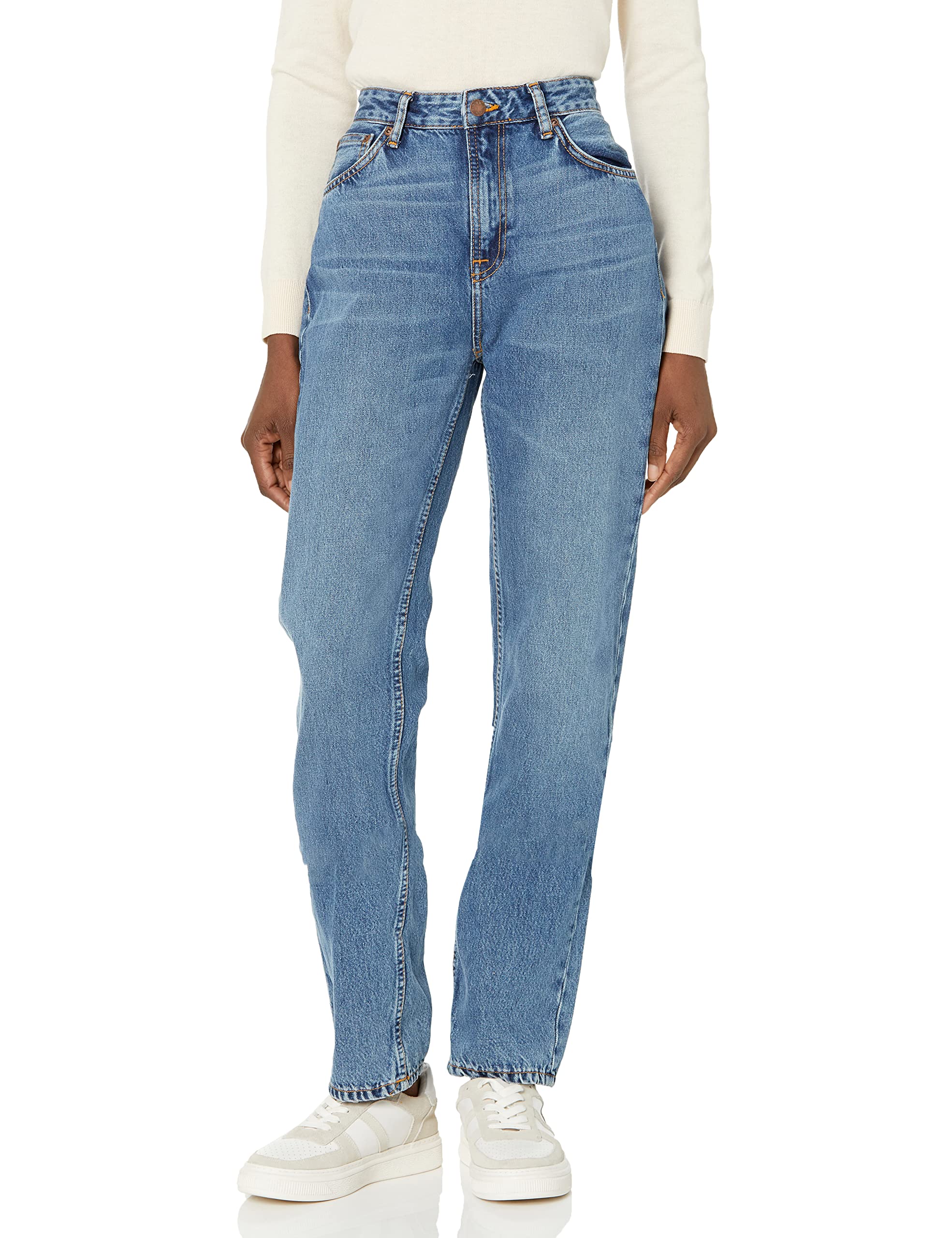 Nudie Jeans Women's Lofty Lo Far Out High Waist Skinny Jeans - Stretch Denim Pants for Casual Wear & Night Out