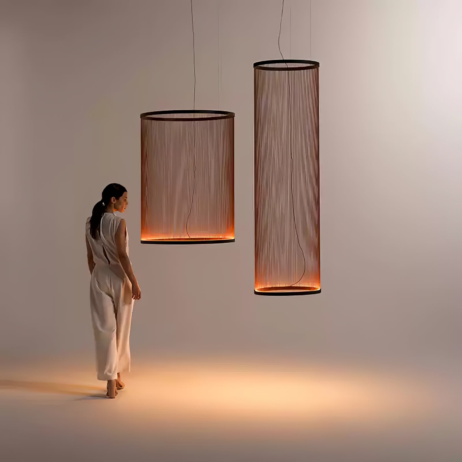 Aeris Modern Mesh Pendant Light - Sleek Hanging Fixture for Kitchen Island, Dining Room & Bedroom Lighting Decor