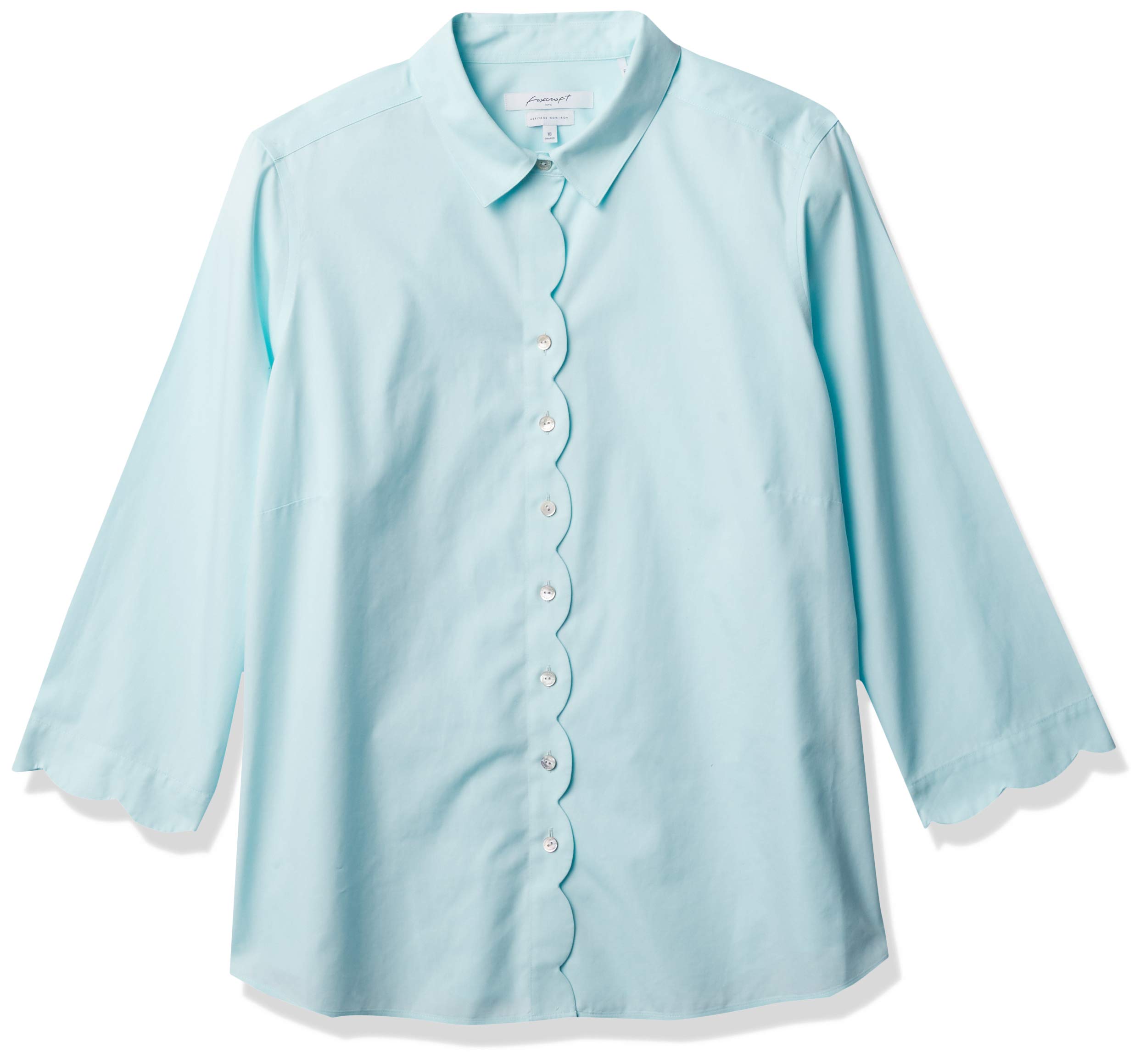 Foxcroft Women's Lily 3/4 Sleeve Non-Iron Blouse - Wrinkle-Free Office Shirt for Professional Women | Perfect for Business Casual, Workwear & Formal Occasions