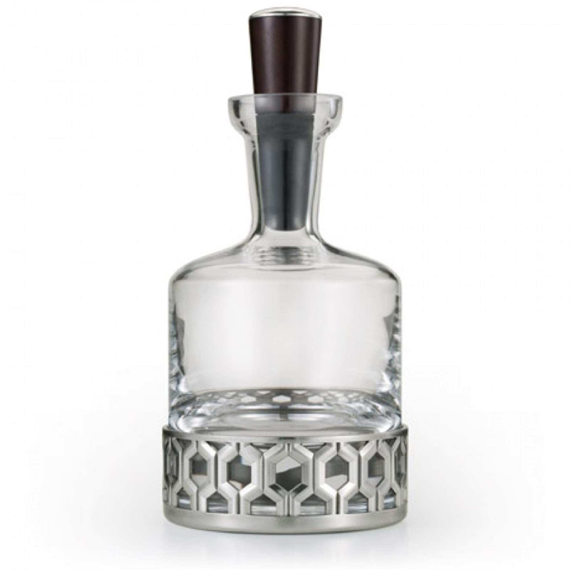 Royal Selangor Premium Handcrafted Pewter Whisky Decanter with Hexagon Design & Stopper - Elegant Barware Gift for Whiskey Lovers, Home Bar & Special Occasions