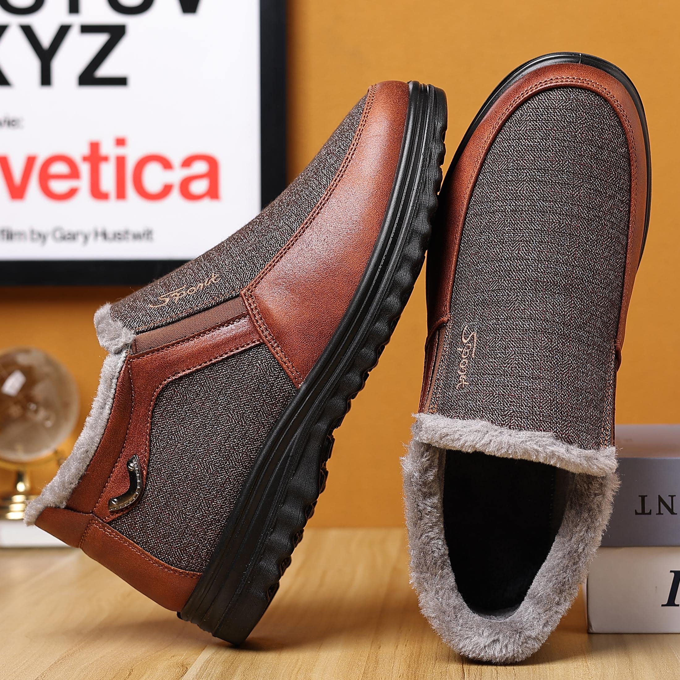 COSIDRAM Men's Casual Loafers - Lightweight Ankle High Moccasin Shoes for Men | Comfortable Slip-On Walking Shoes for Work, Travel & Everyday Wear