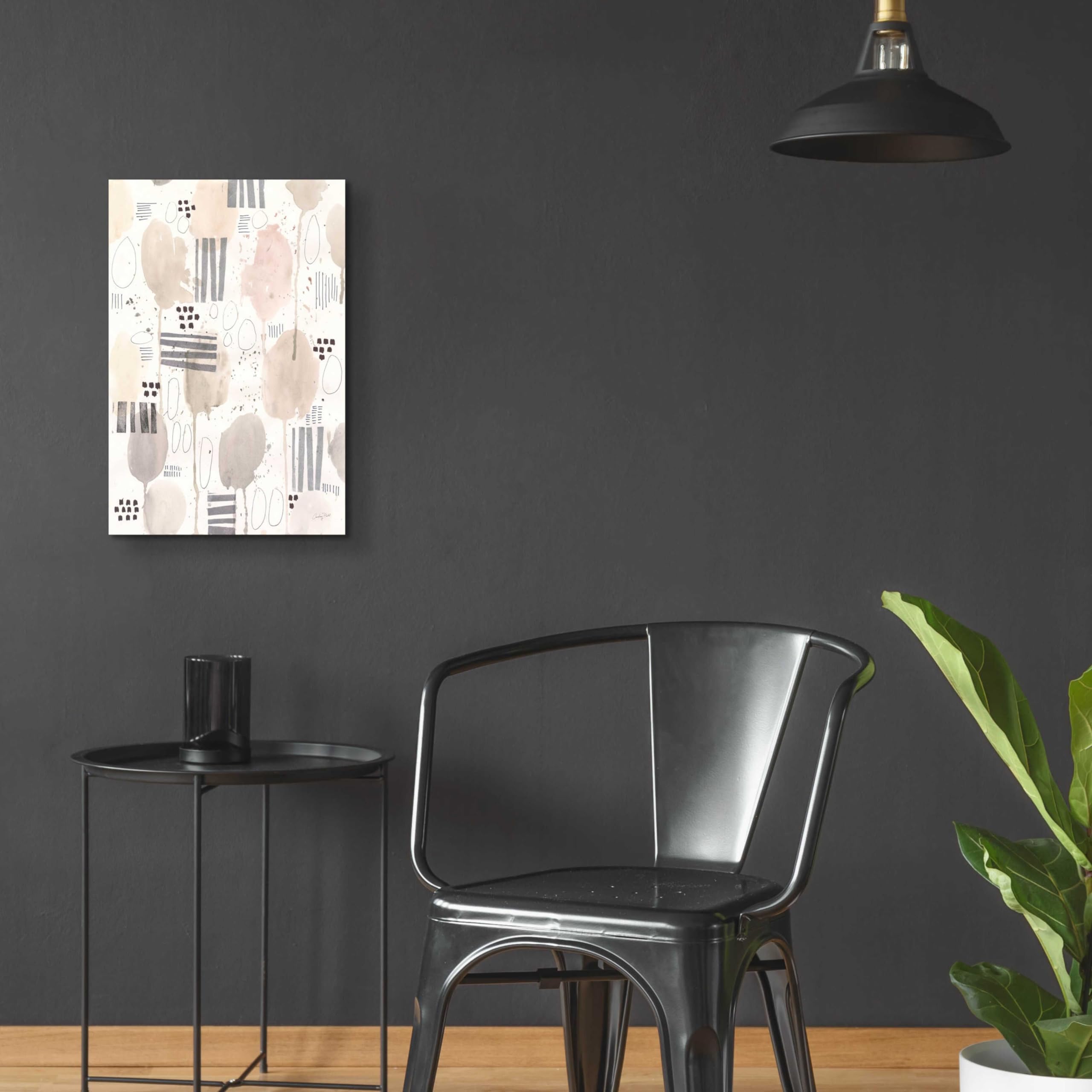 Courtney Prahl Neutral Studies II Acrylic Glass Wall Art - 16x24 Inches Modern Abstract Painting for Living Room, Bedroom & Office Decor