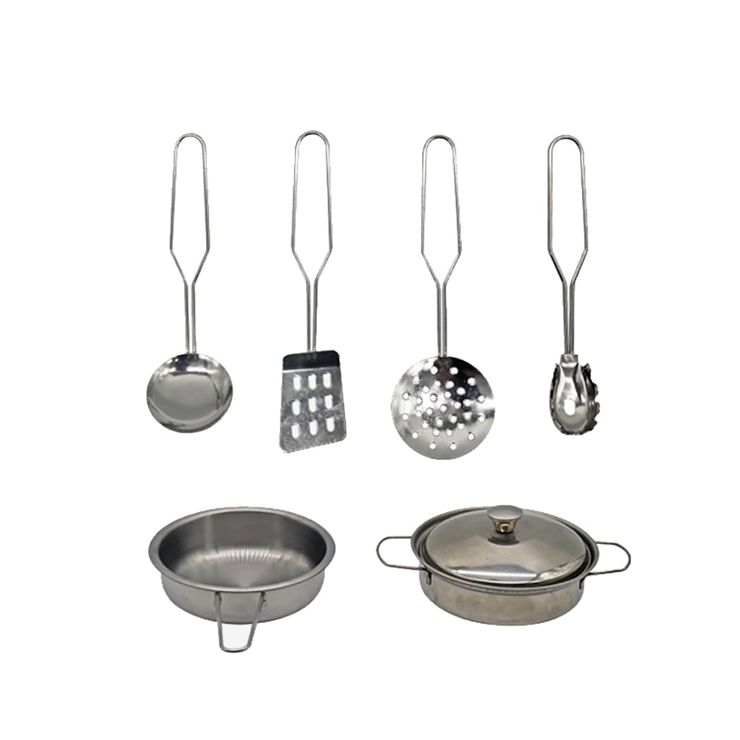 Wooden Toddler Kitchen Playset with 6-Piece Cooking Accessories - Kids Pretend Play Kitchen with Pots, Pans, Stove & Sink - Interactive Mini Kitchen Toy with Lights & Sounds for Boys & Girls Ages 3+ - Perfect for Imaginative Play, Role-Playing & Early Learning Development