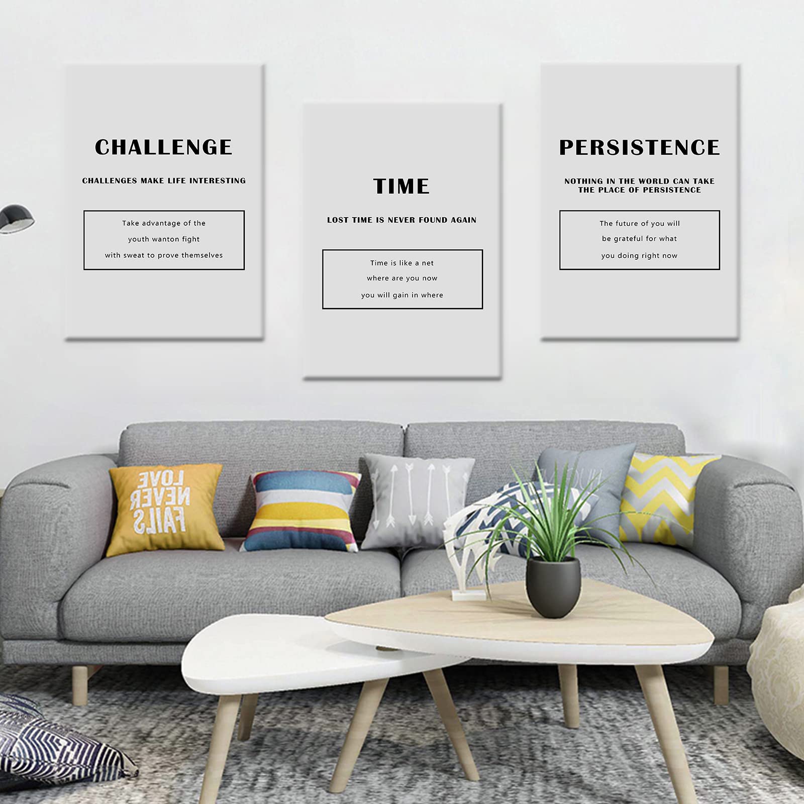 Motivational Quotes Wall Art - Inspirational Canvas Print for Office, Living Room & Bedroom - Entrepreneur Success Poster with Challenge & Persistence Theme - Framed Wall Decor (60''W x 28''H) - Perfect for Home Office, Workspace & Study Room Motivation