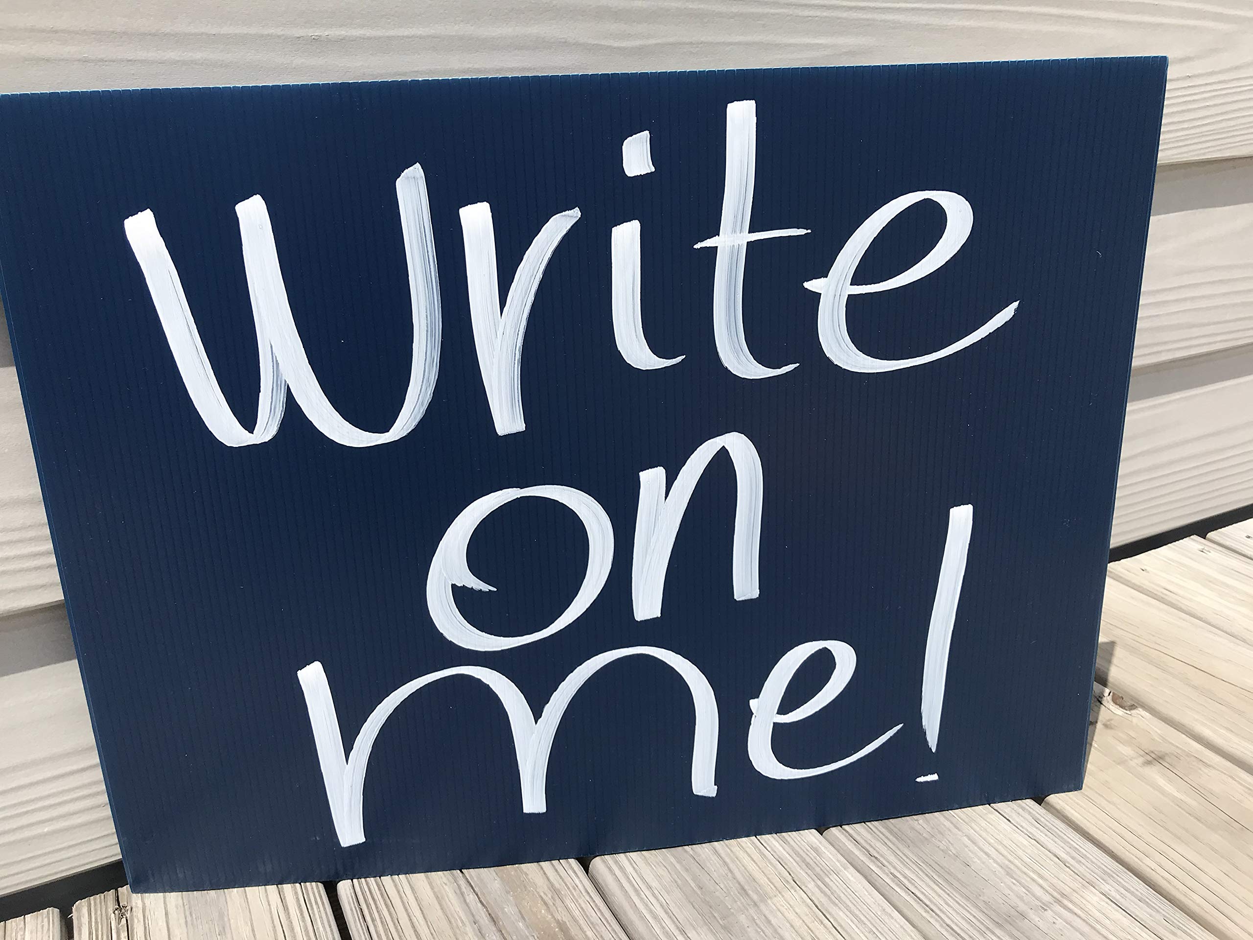 Navy Blue Corrugated Plastic Sign Boards - 18x24 Inch, 4mm Thick, Flute 18 Inch - Pack of 100 - Same Day Shipping | Ideal for Yard Sales, Construction Sites & Event Signage