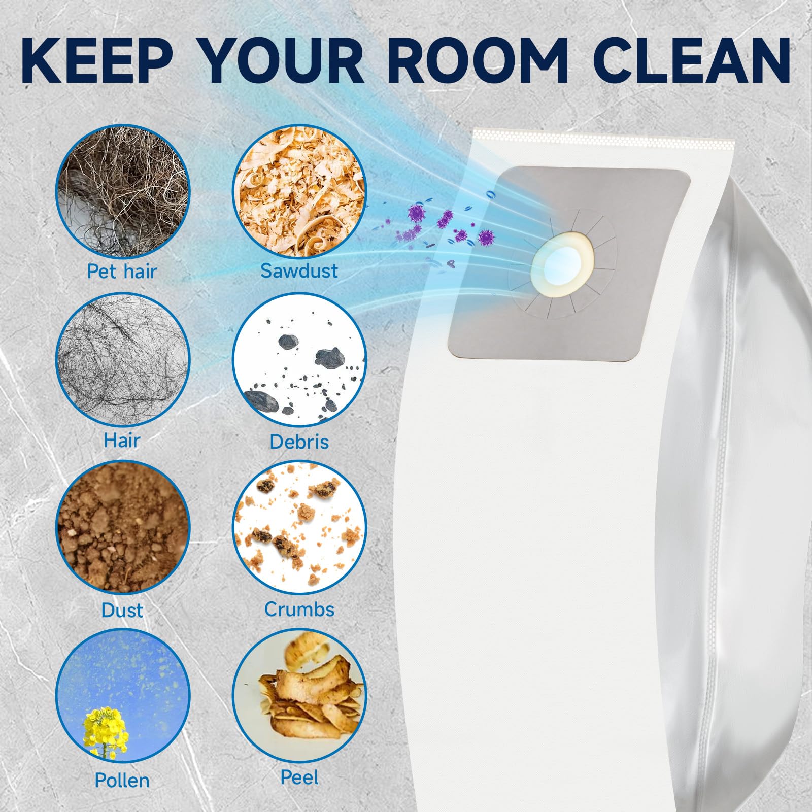 Nutone CV-391 Vacuum Bags - 3 Pack Replacement for Nutone 391, 391-8, 3918, CV-391, 06436, NUR-1450 & 6436 Central Vacuum Accessories | Compatible with Nutone Central Vacuum Systems | Perfect for Home Cleaning & Maintenance