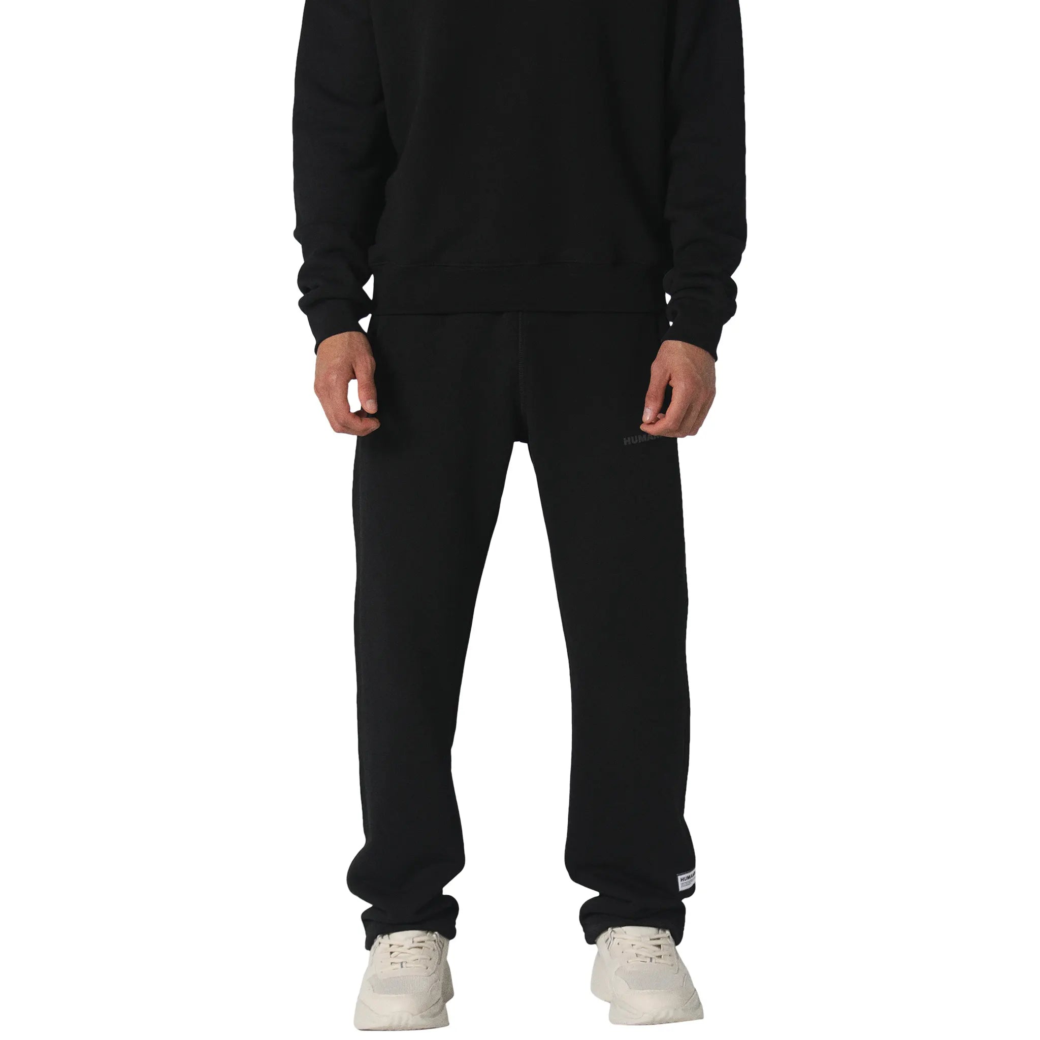 Human Race Mars Straight Leg Black Sweatpants for Men - Comfortable Casual Joggers with Elastic Waistband - Perfect for Gym, Running, Lounging and Streetwear Fashion