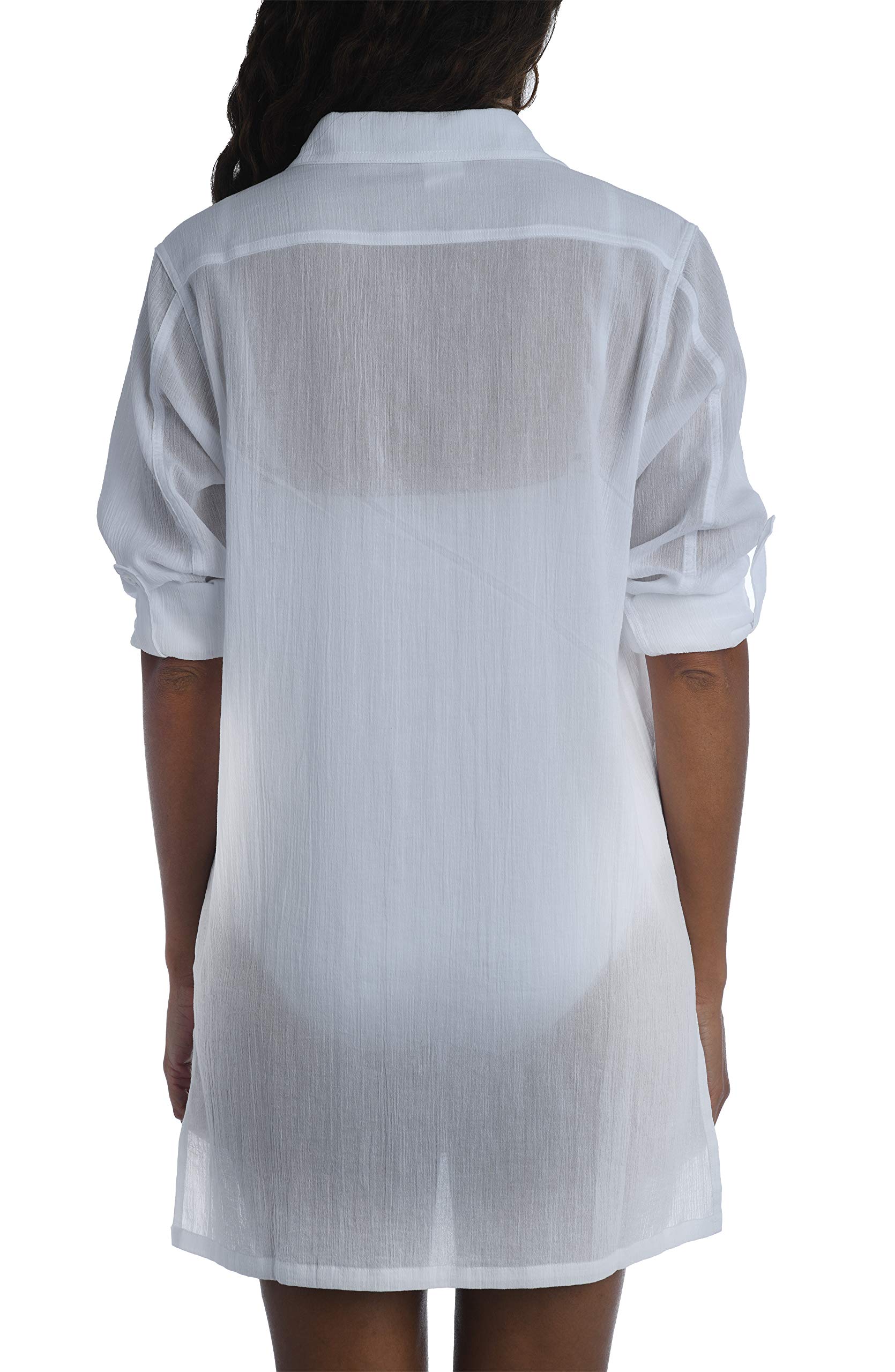 Stylish Camp Shirt Swimsuit Cover Up - Lightweight Beachwear for Women - Perfect for Poolside, Vacation & Summer Outfits