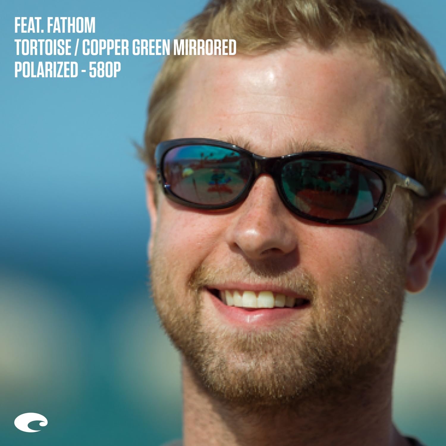 Costa Del Mar Men's Fathom Oval Polarized Sunglasses - UV Protection, Lightweight Frame for Fishing, Driving & Outdoor Activities