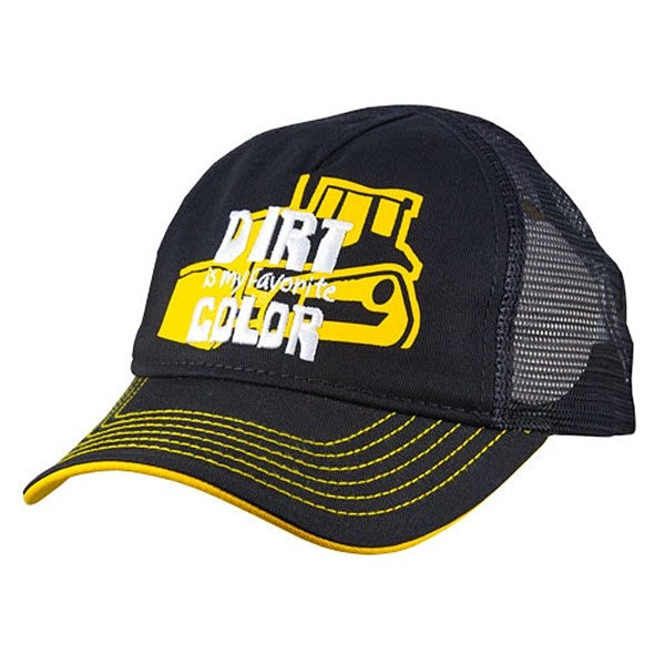 Boys' Jack Dirt is My Favorite Color Baseball Cap - Black with Black Mesh Back - Perfect for Outdoor Activities, Sports & Casual Wear