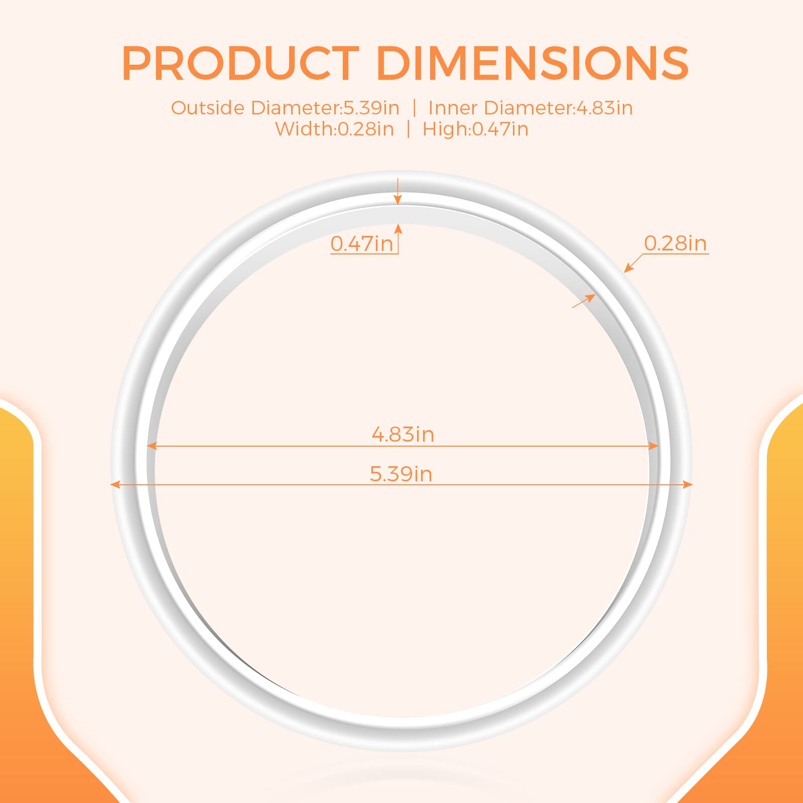 Premium Hakka Sausage Stuffer Replacement Plunger Gasket - Compatible with 3/5/7L Vertical & Horizontal Sausage Makers - 2 Pack - Ideal for Home Kitchen, Butcher Shop & Commercial Food Processing