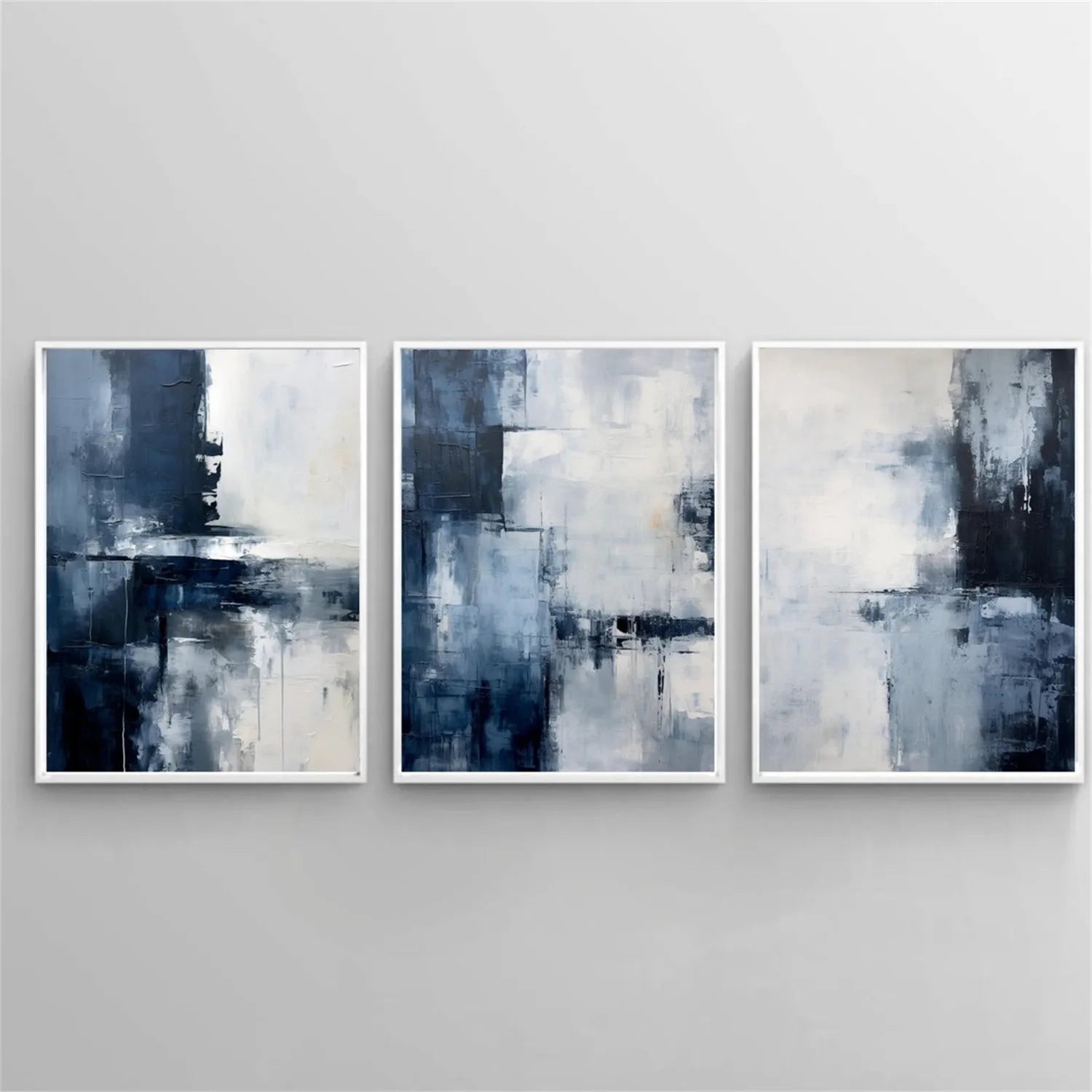 Abstract Painting Set of 3 - Modern Wall Art Canvas Prints #AB216 for Living Room, Bedroom & Office Decor