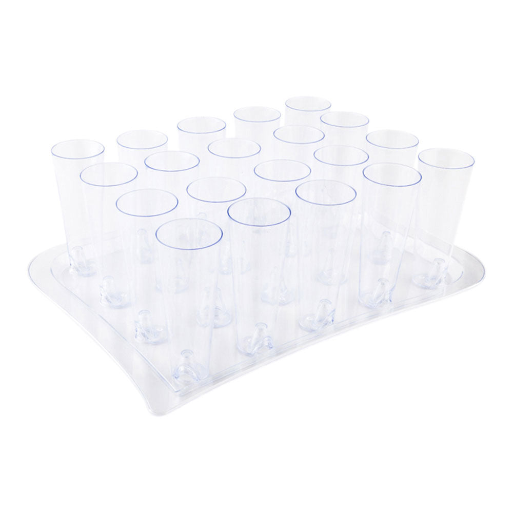 5 oz Clear Plastic Tall Cocktail Glasses - 100-Pack (2x2x4.5 Inches) - Perfect for Parties, Bars & Events