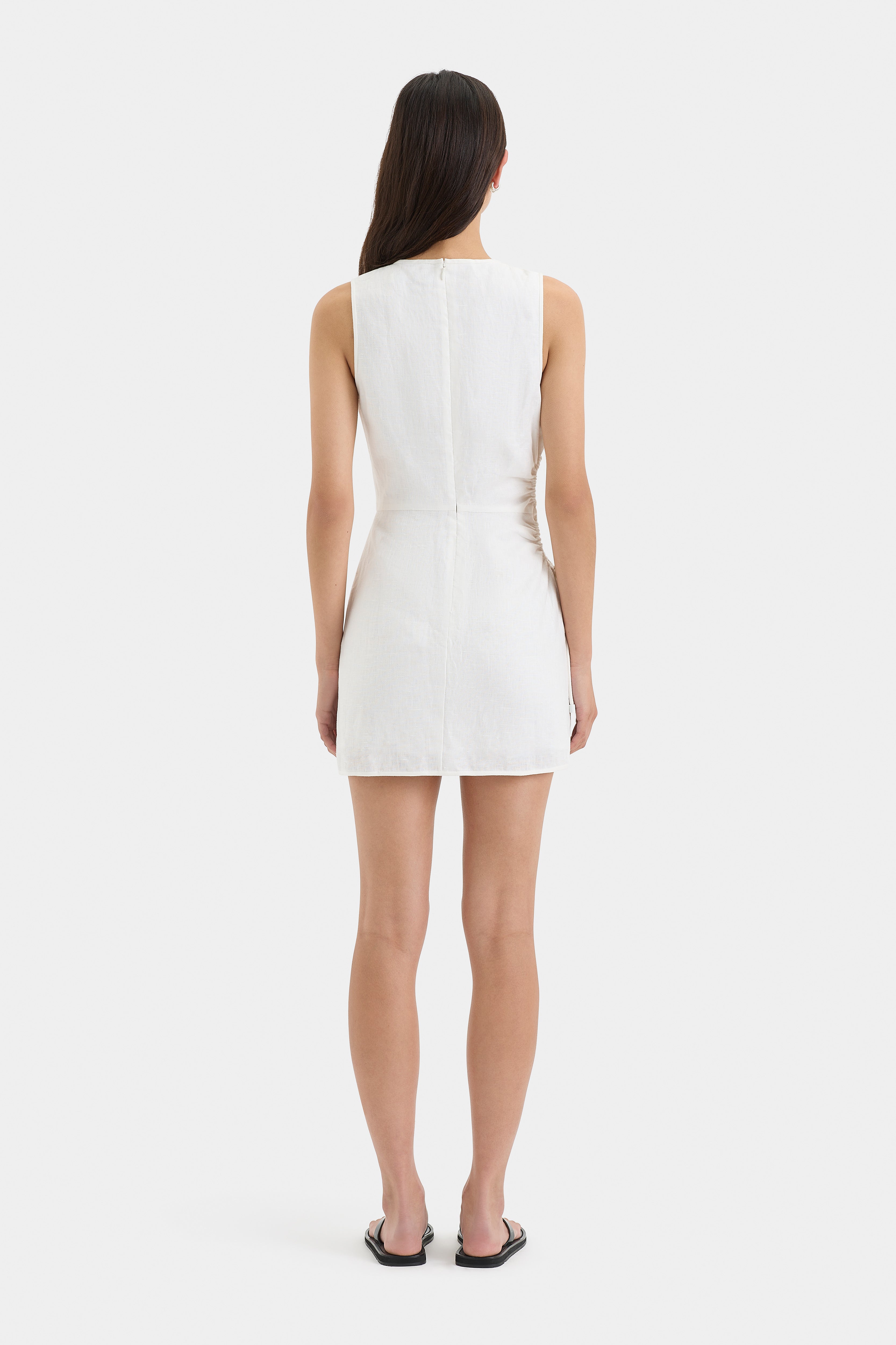 Elegant D'orsay Corded Mini Dress for Women - Flattering A-Line Fit, Comfortable Stretch Fabric - Perfect for Cocktail Parties, Date Nights & Special Occasions