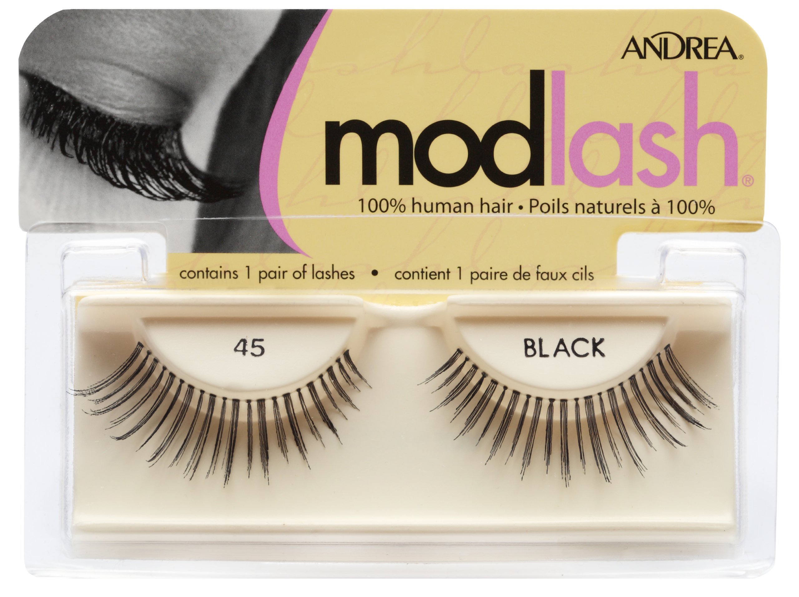Andrea Mod Strip Lash Pair Style 45 - 4 Pack | Natural Looking False Eyelashes for Everyday Wear & Special Occasions | Cruelty-Free & Reusable Lashes