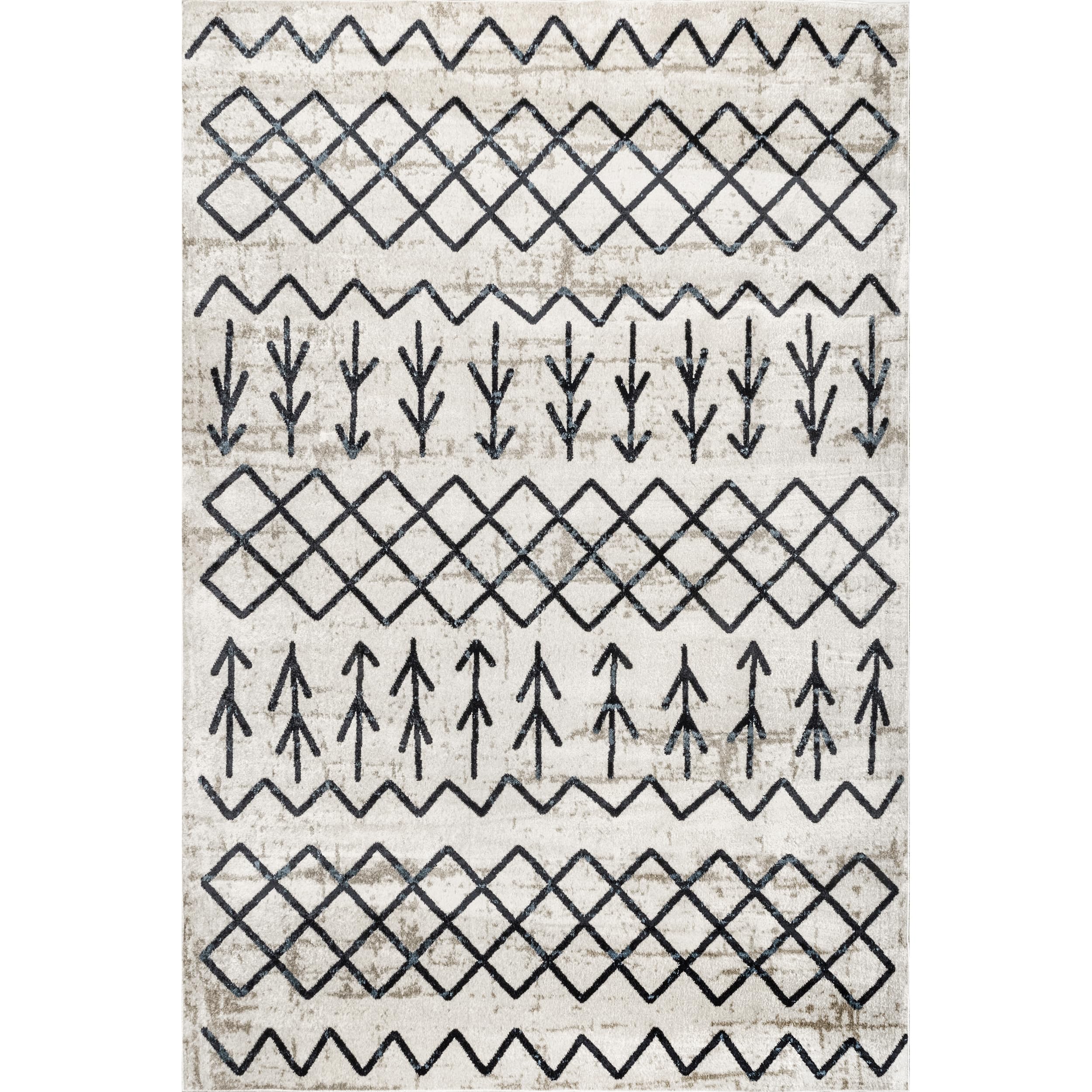 nuLOOM Malia Machine Washable Moroccan Area Rug 8x10, Beige - Soft Boho Chic Rug for Living Room, Bedroom & Home Decor