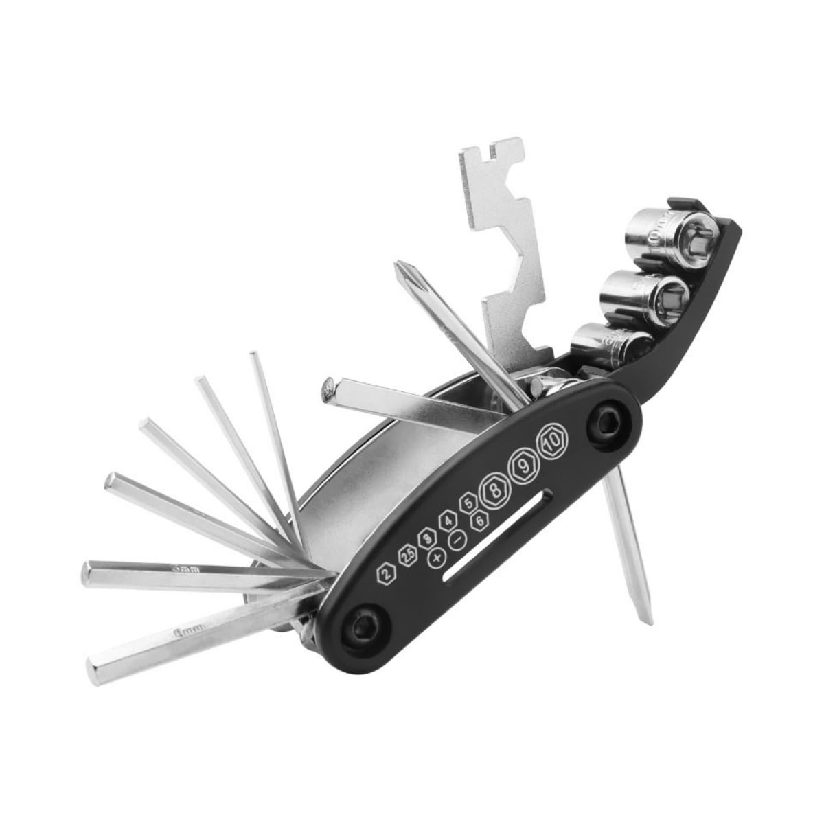 16 in 1 Bike Multitool Kit - Professional Mountain Bike Repair Tool Set for Routine Maintenance & Emergency Repairs | Compact Folding Design for Cycling, Commuting & Outdoor Adventures