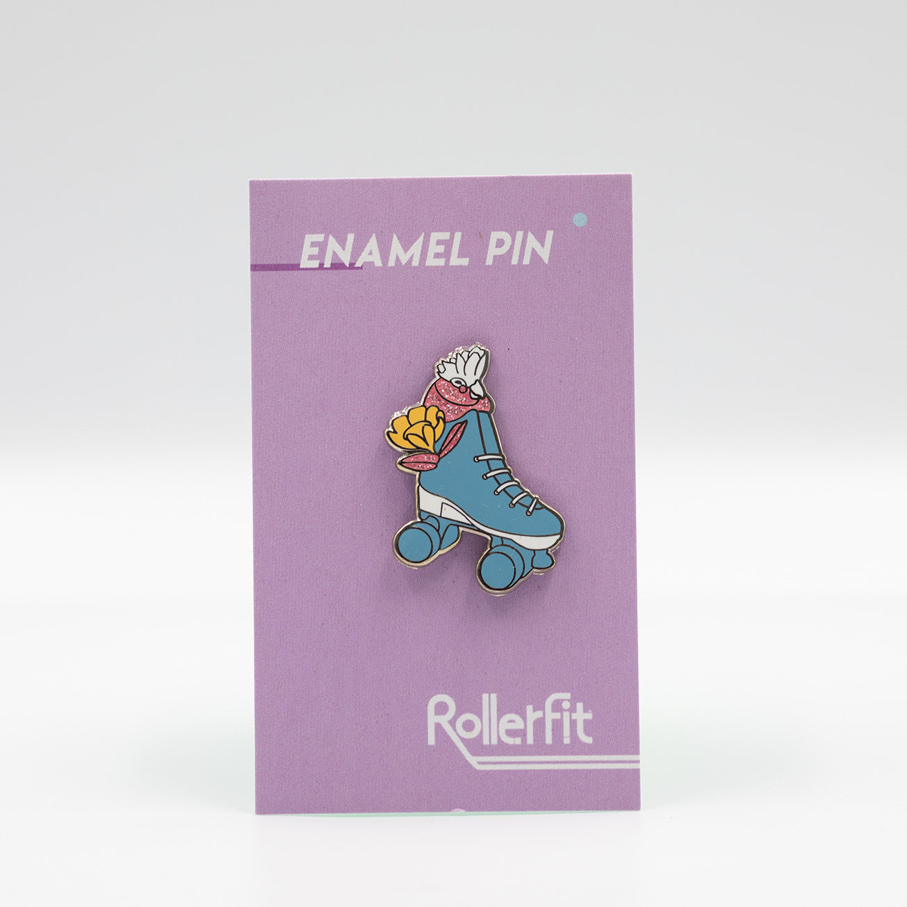RollerFit Enamel Pin - Cute Galah Bird Brooch for Backpacks, Jackets & Hats | Unique Australian Parrot Accessory for Skaters, Roller Derby Fans & Animal Lovers