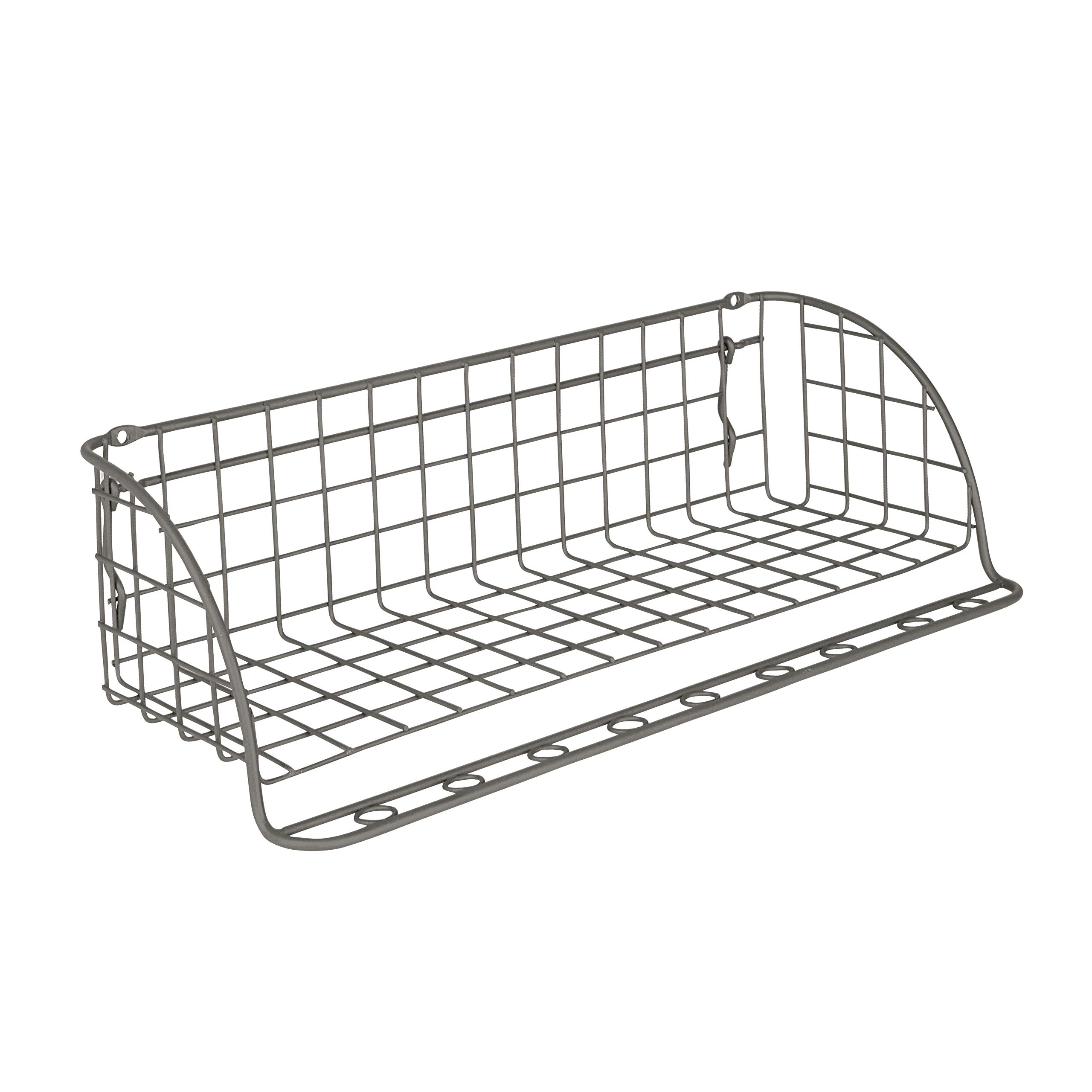 Spectrum Diversified Pegboard Wall Mount Shelf - Heavy Duty Tool Organizer for Garage & Workshop, Industrial Gray - Perfect for DIY Projects & Home Organization