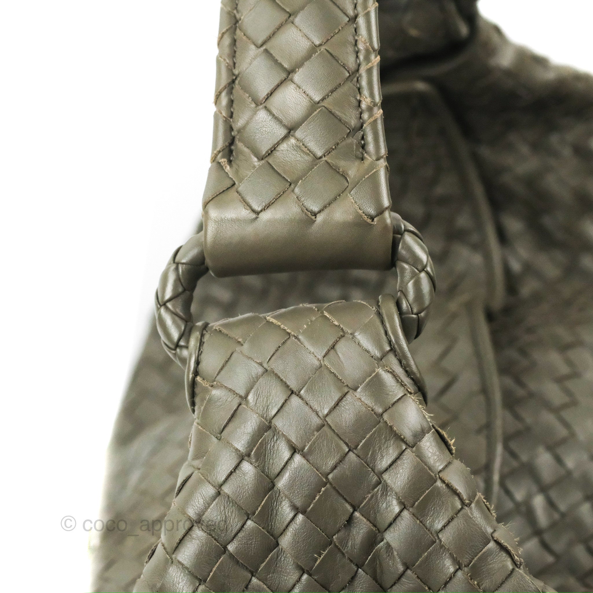 Bottega Veneta Medium Sloane Hobo Bag in Intrecciato Nappa Leather - Dark Olive Green Crossbody Purse for Women | Perfect for Work, Travel & Everyday Use