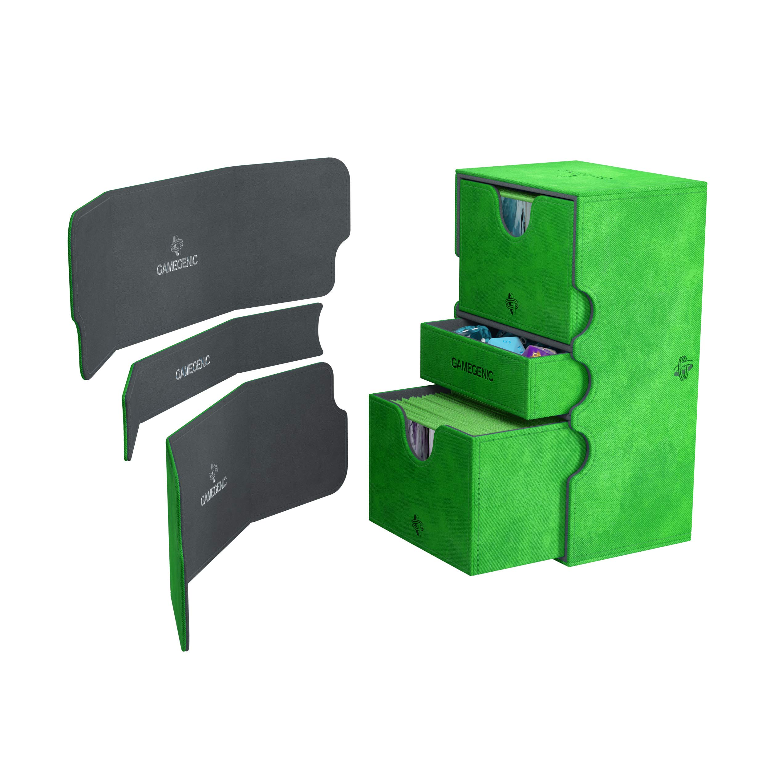 Premium Stronghold Deck Box - Holds 200+ Magic: The Gathering Cards - Durable Green Storage for MTG, Pokémon & Yugioh - Perfect for Gaming Tournaments & Card Collectors