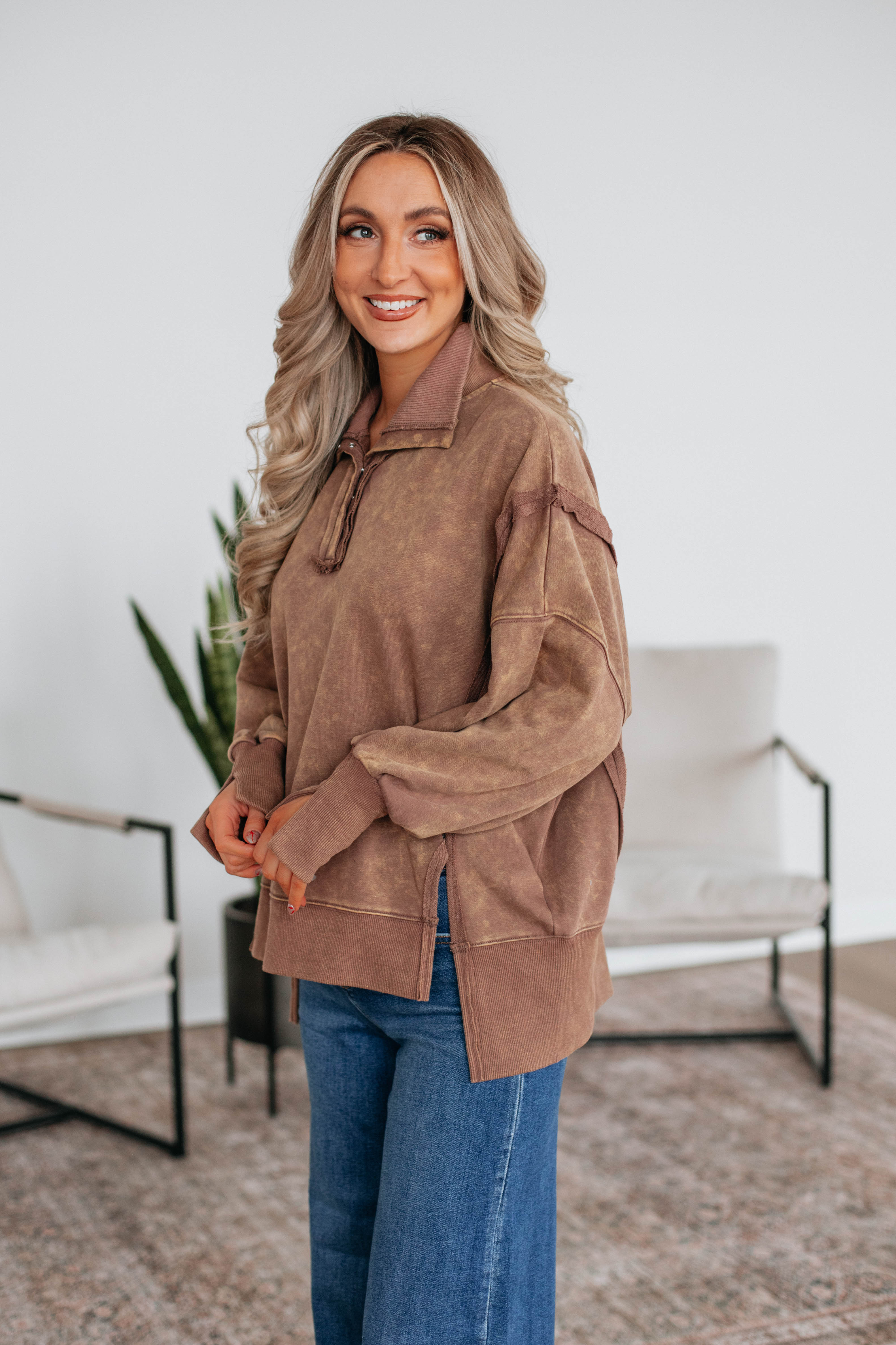 Isaiah Washed Pullover Hoodie - Soft & Cozy Mocha Brown Sweatshirt for Men & Women | Perfect for Casual Wear, Lounge & Outdoor Activities