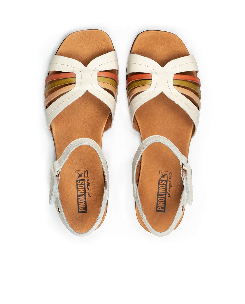 PIKOLINOS Women's Leather Flat Sandals - Comfortable Ibiza Style for Casual Wear, Beach & Summer Outfits