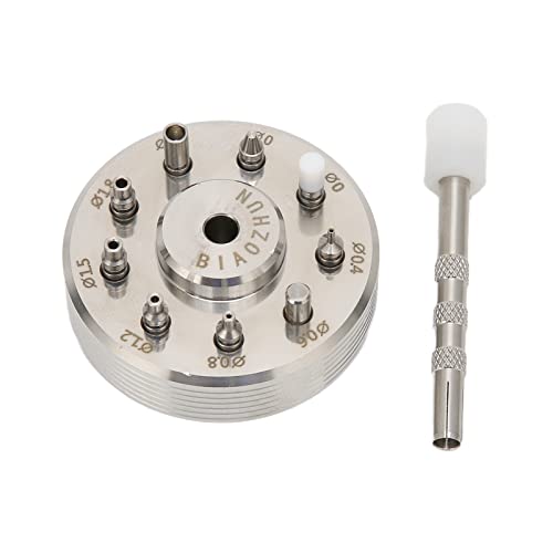 Professional Watch Hand Press Tool Kit - 9 Different Setting Heads for Watchmakers & Wristwatch Repair | Stainless Steel Watch Hand Fitting Tool for Hour, Minute & Second Hands | Perfect for Watch Repair Shops & DIY Enthusiasts