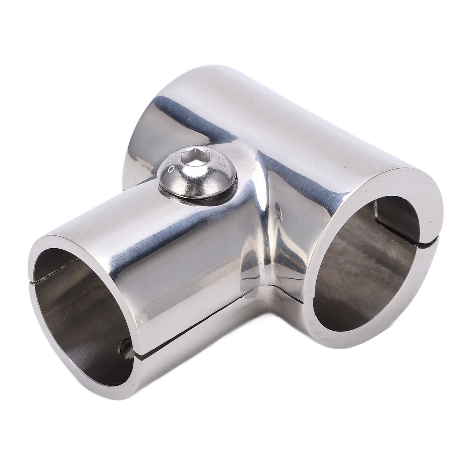 Stainless Steel T-Shaped Pipe Fitting - Detachable Mirror Polished Tee Connector for Marine, Yachts & Handrails | Oxidation Resistant | CHICIRIS Brand | Perfect for Boat Deck Railings, Marine Hardware & DIY Projects