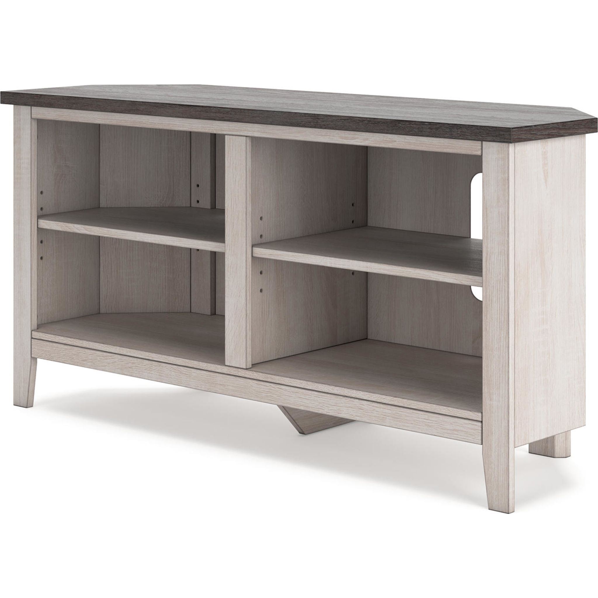Dorrinson TV Stand for Living Room - Modern Two-Tone Design with Storage Shelves | Perfect for Flat Screen TVs, Entertainment Centers & Home Theater Setups