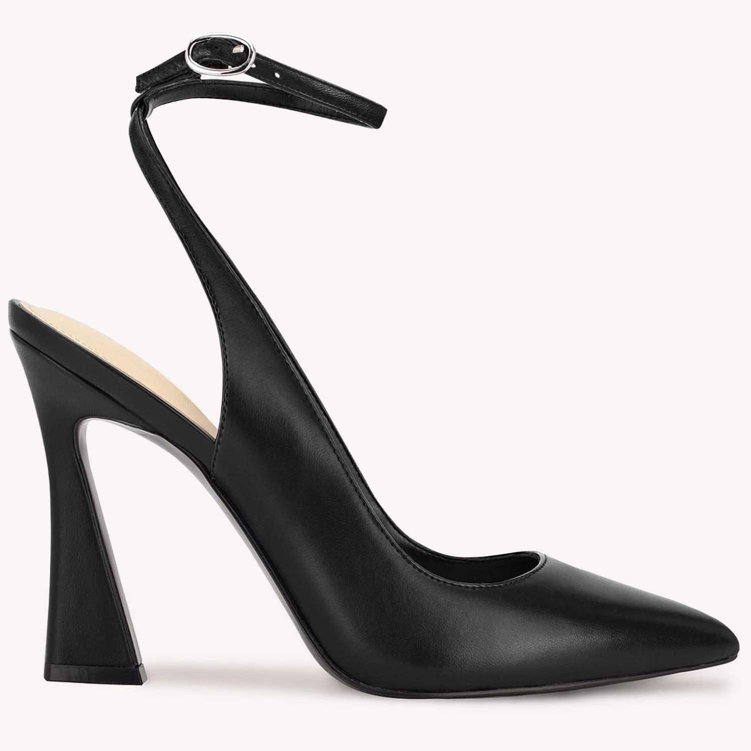 Women's Pointed Toe Ankle Strap Pumps - Elegant Closed Toe High Heels for Wedding, Party & Evening Wear - Slingback Dress Shoes for Prom, Bridal & Special Occasions