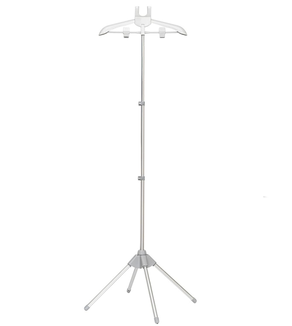 Multi-Purpose Garment Steamer Holder & Clothes Hanger - Adjustable Drying Rack, Handheld Steamer Stand, Ironing Bracket, Pants Hanger & Folding Hanger Accessories (Full Gray) - Perfect for Home Laundry, Travel & Professional Garment Care