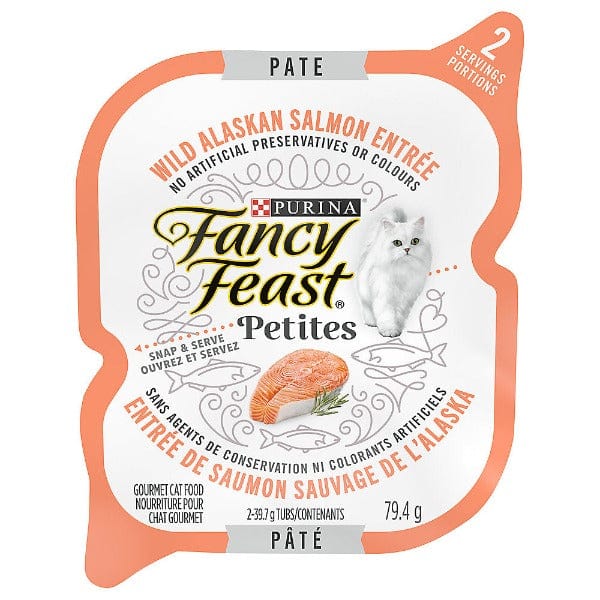 Fancy Feast Petites Wild Alaskan Salmon in Gravy Wet Cat Food - Grain Free, High Protein Meal for Adult & Senior Cats - Perfect for Picky Eaters & Special Occasions