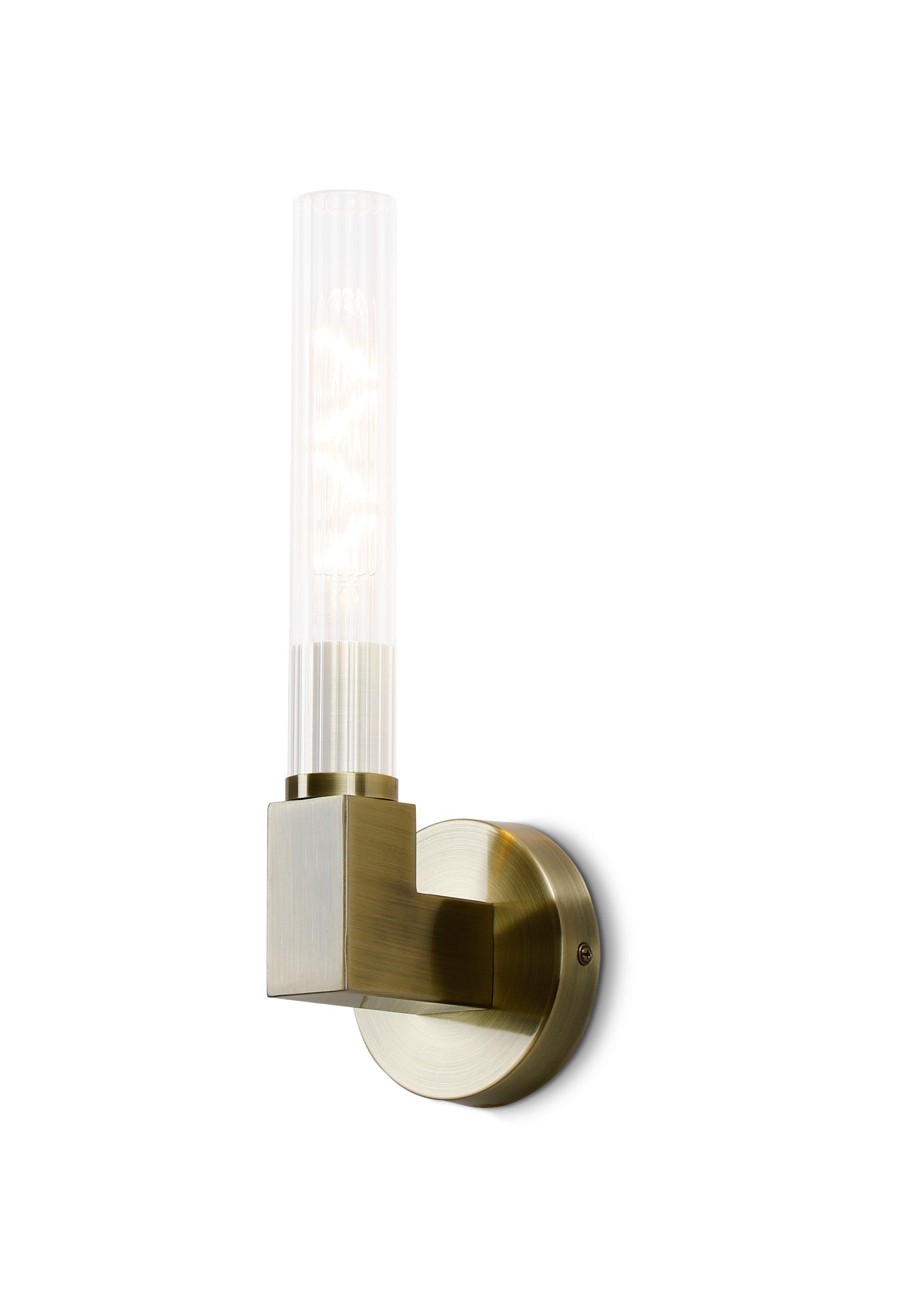ASTI 1-Light Wall Sconce with E27 Socket, IP44 Rated, Antique Brass/Satin Nickel/Satin Black/Gold Finish - Perfect for Bedroom, Hallway & Outdoor Lighting