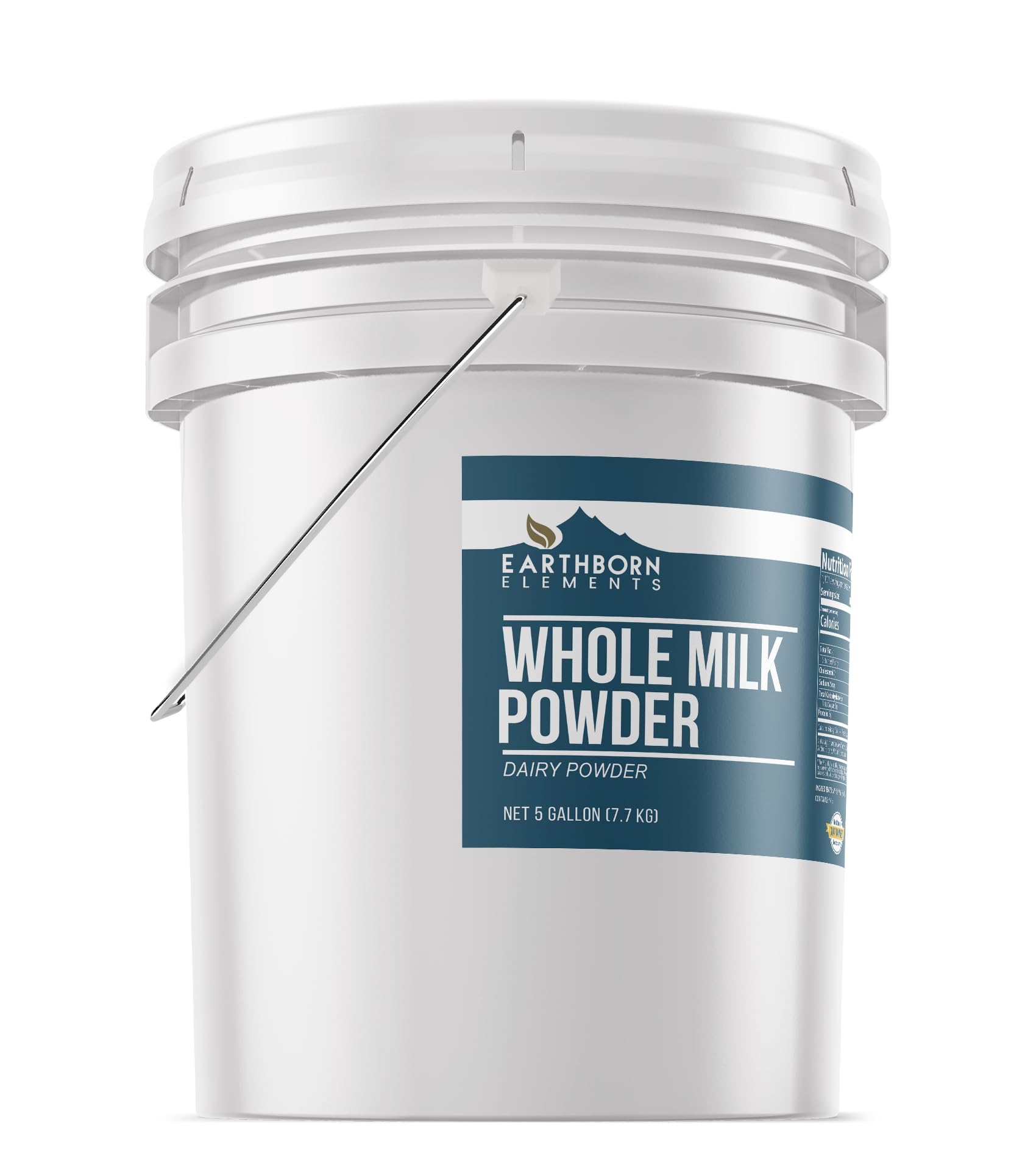 Earthborn Elements Whole Milk Powder 5 Gallon - Light Sweet Taste, Bulk Size for Baking, Cooking & Emergency Food Storage