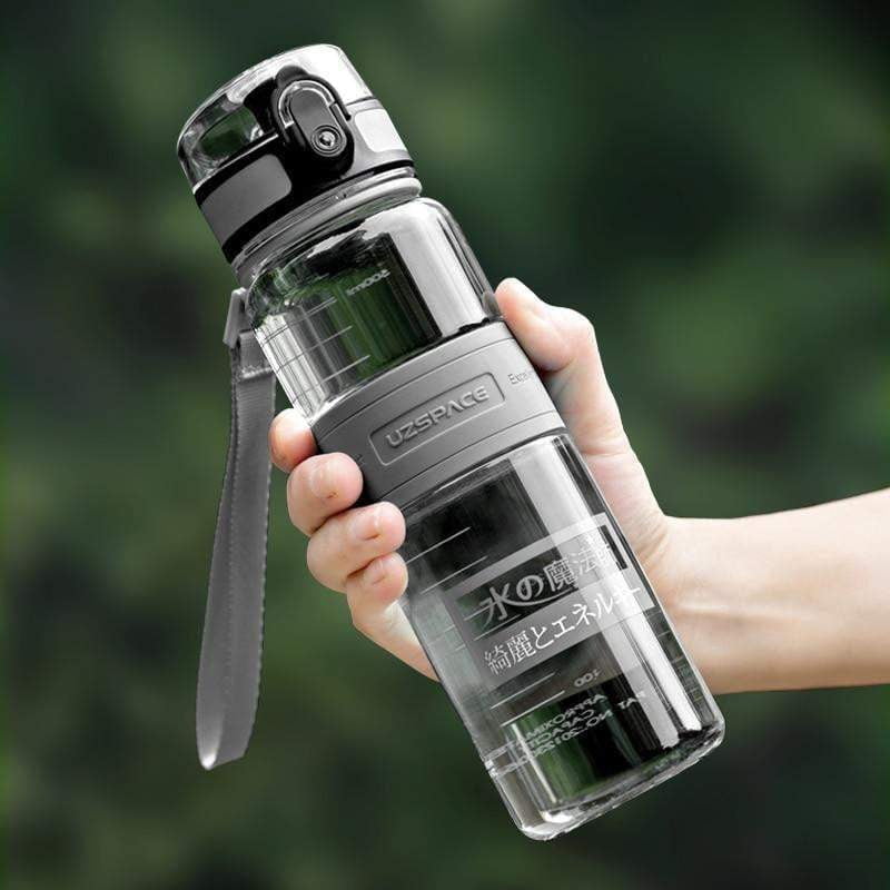 UZSPACE 32oz Gray Water Bottle for Men - BPA Free, Leakproof, Portable Sports & Travel Drink Bottle - Ideal for Gym, Hiking, Camping and Outdoor Activities