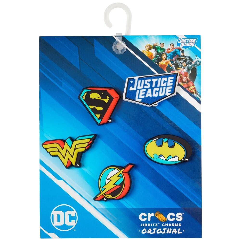 Crocs Jibbitz 5-Pack Superhero Shoe Charms - Spiderman, Batman, Superman, Captain America & Iron Man | Fun & Customizable Crocs Accessories for Kids & Adults | Perfect for School, Parties & Everyday Wear