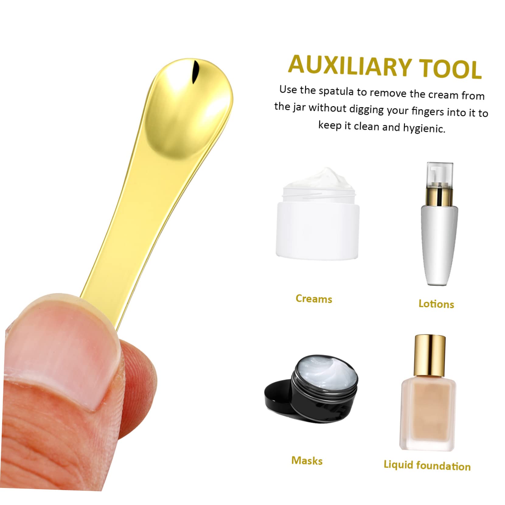 8pcs Metal Makeup Spatula Set - Mini Beauty Scoop for Cream & Skincare
