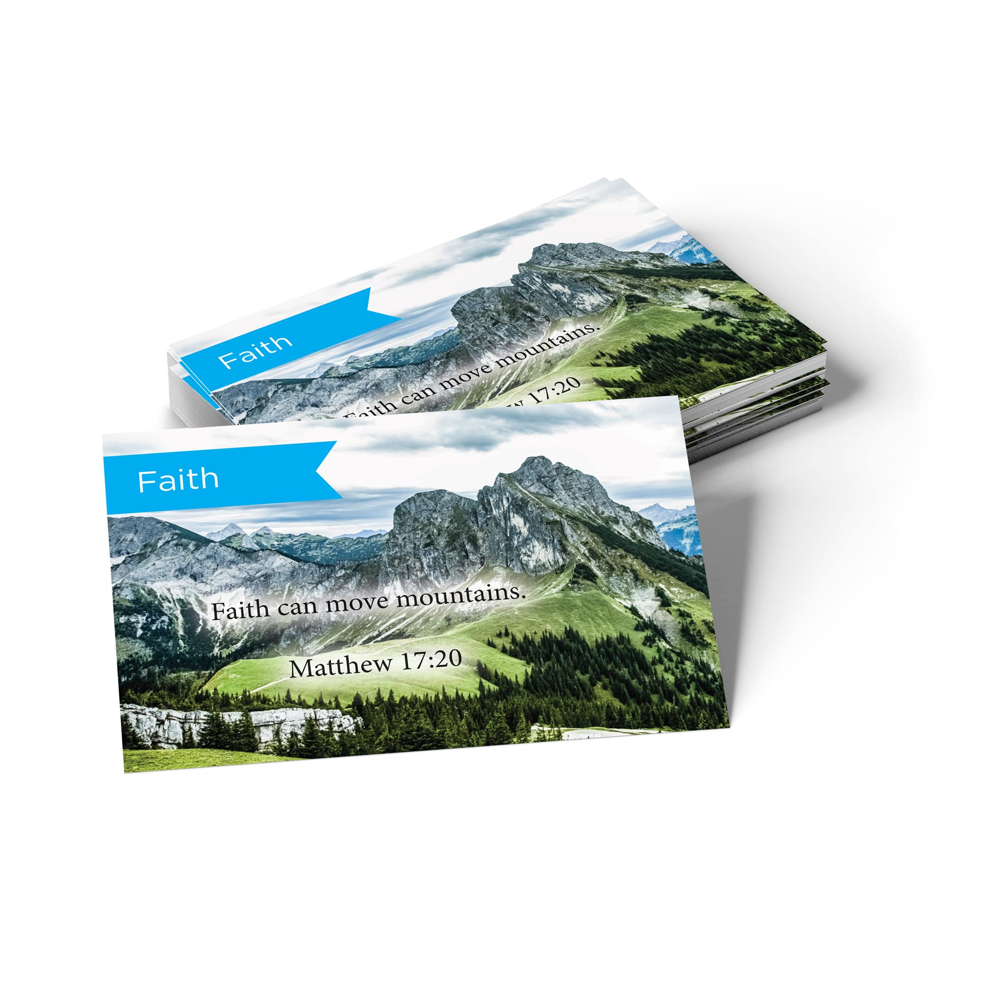 Pass It On Scripture Cards - Pack of 25 Inspirational Bible Verse Wallet Cards | Matthew 17:20 | Christian Faith Devotionals, Bible Study & Scripture Memorization | Perfect for Small Group Studies, Personal Encouragement & Christian Gift Giving