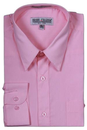 Daniel Ellissa CVC Slim Fit Shirt DS3003 Pink | Comfortable Stretch Business Casual Wear for Office & Date Night