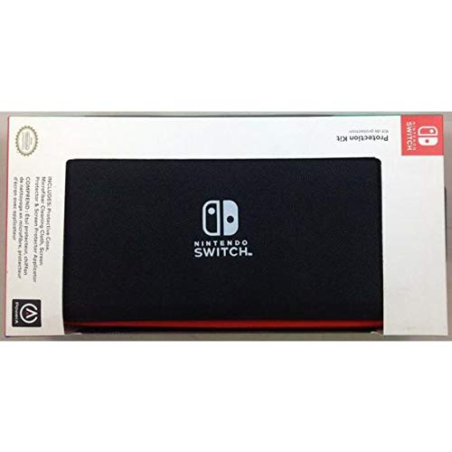 PowerA Official Nintendo Switch Protection Kit - Protective Case, Screen Protector, Cleaning Cloth & Applicator for Nintendo Switch OLED/Standard - Perfect for Travel, Gaming & Storage Protection