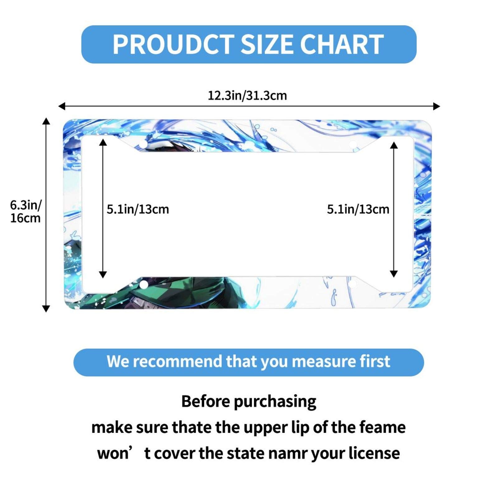 Anime License Plate with Frame Set - Custom Car Tag for Men & Women - Perfect for JDM Enthusiasts & Anime Fans