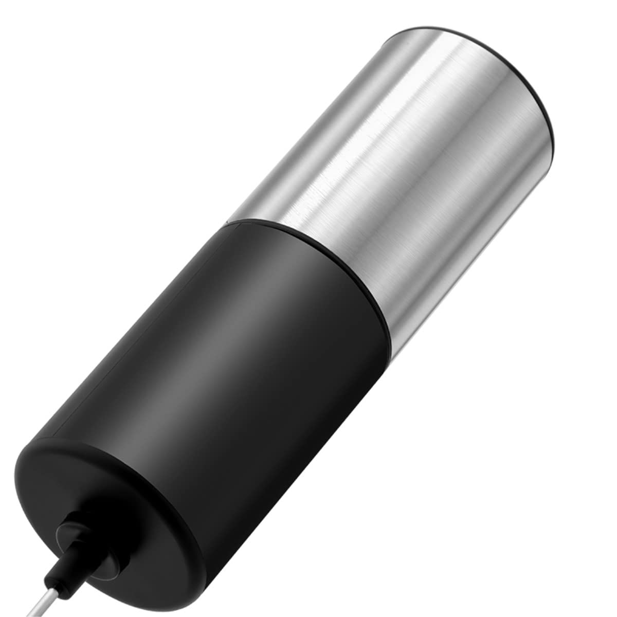 Electric Milk Frother - Battery Powered Mini Drink Mixer for Coffee, Latte & Cappuccino | Durable Handheld Foam Maker (Silver & Black, 35mm x 214mm) | Perfect for Home, Office & Coffee Shops