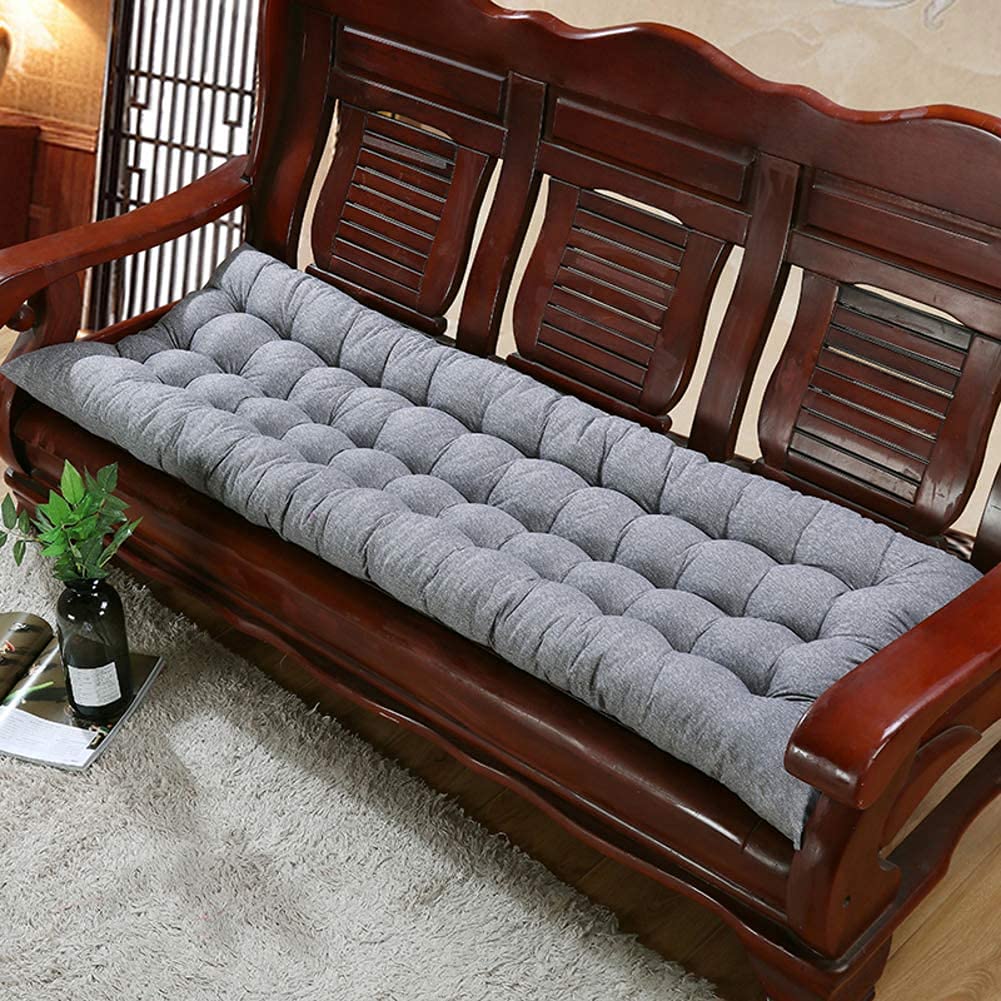 Outdoor Bench Cushion with Ties - Waterproof Garden Furniture Seat Cushion for Patio, Loveseat & Lounge Chairs - Non-Slip Washable Cotton Cushion for Outdoor Sofa, Pallet & Deck Furniture | Perfect for Backyard, Poolside & Garden Relaxation