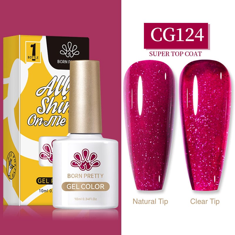 Born Pretty Glitter Gel Nail Polish Set - Long Lasting UV/LED Soak Off Nail Colors for Manicure & Pedicure - Perfect for Parties, Weddings, Holidays & Special Occasions