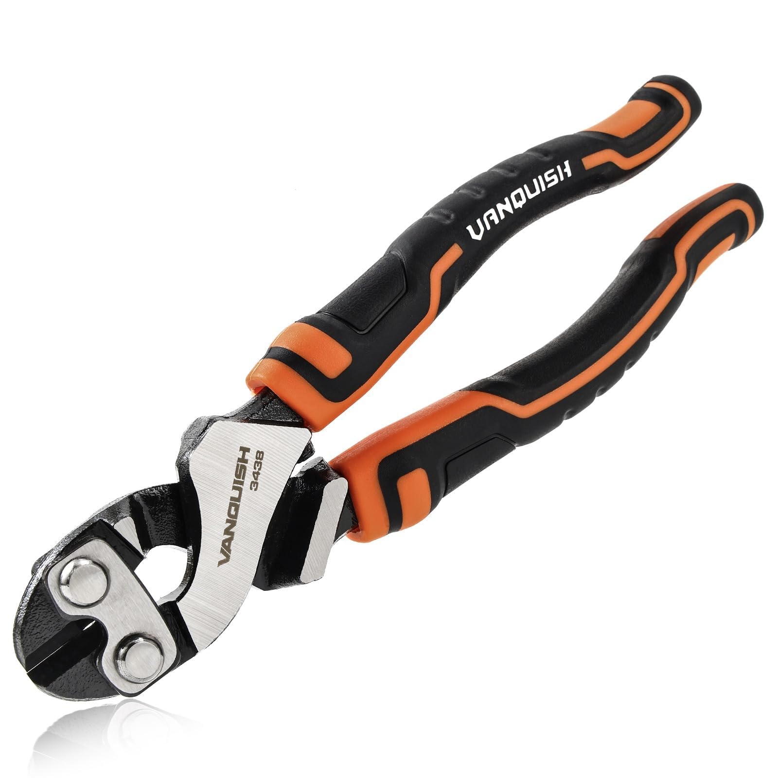 VANQUISH 8-inch Mini Bolt Cutter - Heavy Duty Cr-V Steel Wire & Bolt Cutting Tool for DIY, Construction, Emergency Repairs | Compact High Leverage Design for Nails, Chains, Fences & More